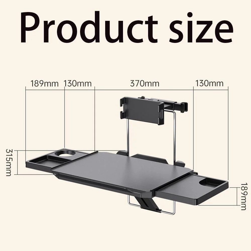 میز فرمان خودرو، پایه لپ تاپ برای خودروهای شاسی بلند، کامیون ها و ون ها، سینی بزرگ 2 در 1 فرمان خودرو/میز پشتی صندلی با نگهدارنده تلفن برای غذا خوردن و نوشتن، هدیه برای رانندگان کامیون