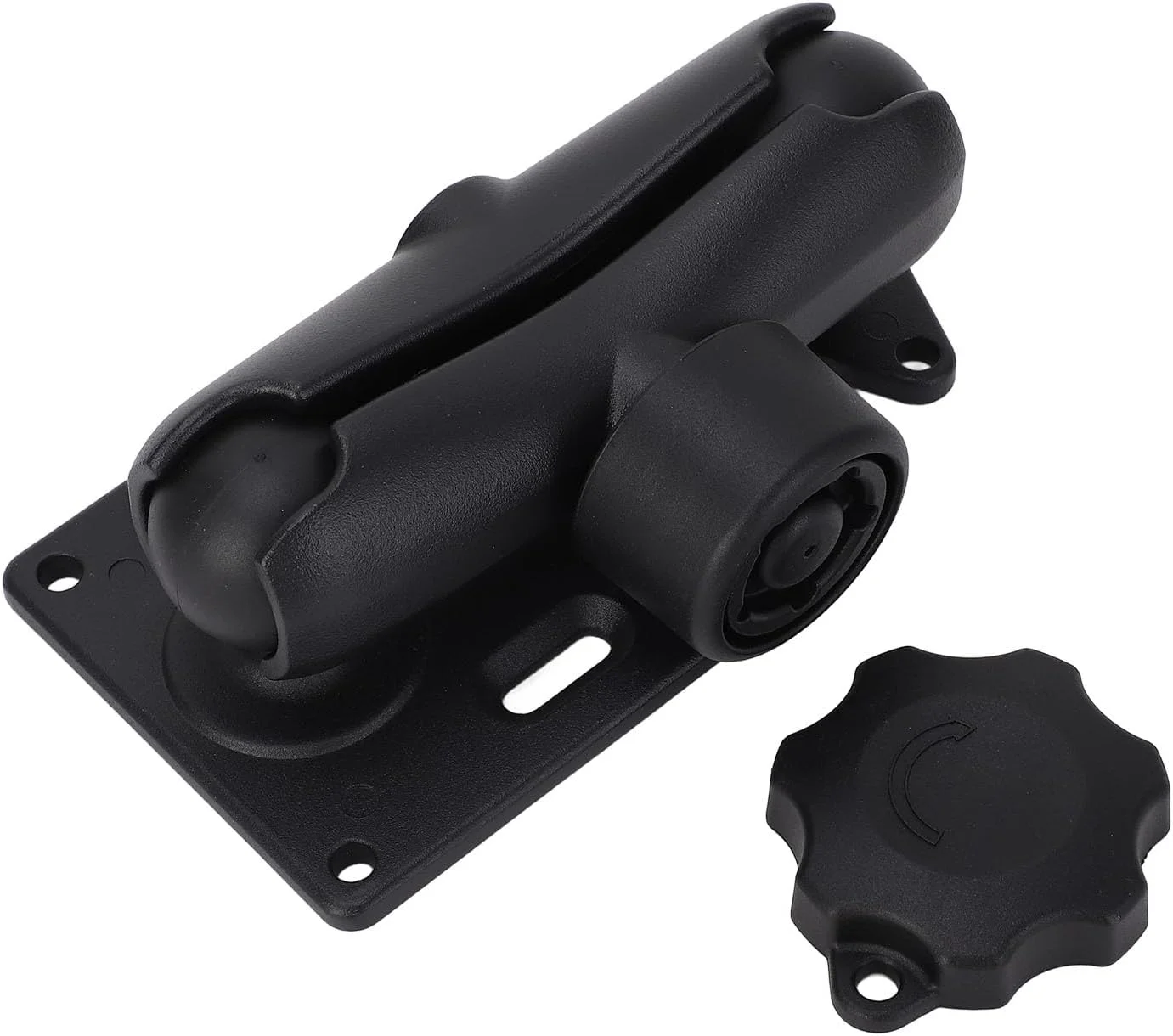 پایه نگهدارنده دو توپی 1.5 اینچی مقاوم با بازوی قابل تنظیم و قفل ایمنی برای تبلت، ماهی یاب، نصب روی قایق و خودرو، آلیاژ آلومینیوم