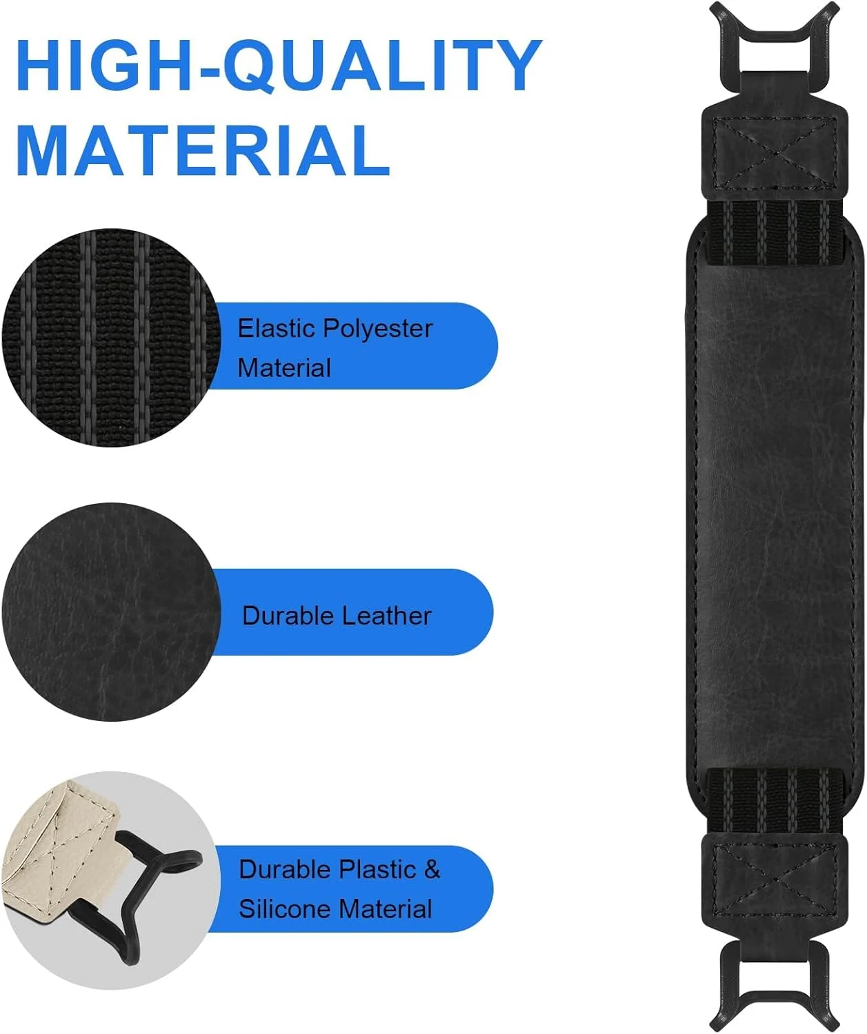 بند دستی ایمنی برای تبلت‌های 9 تا 11 اینچی، نگهدارنده انگشتی قابل تنظیم برای آیپد پرو، آیپد ایر، کیندل فایر اچ‌دی، سامسونگ گلکسی تب، سبک وزن، الاستیسیته بالا، بند مشکی ضد لغزش