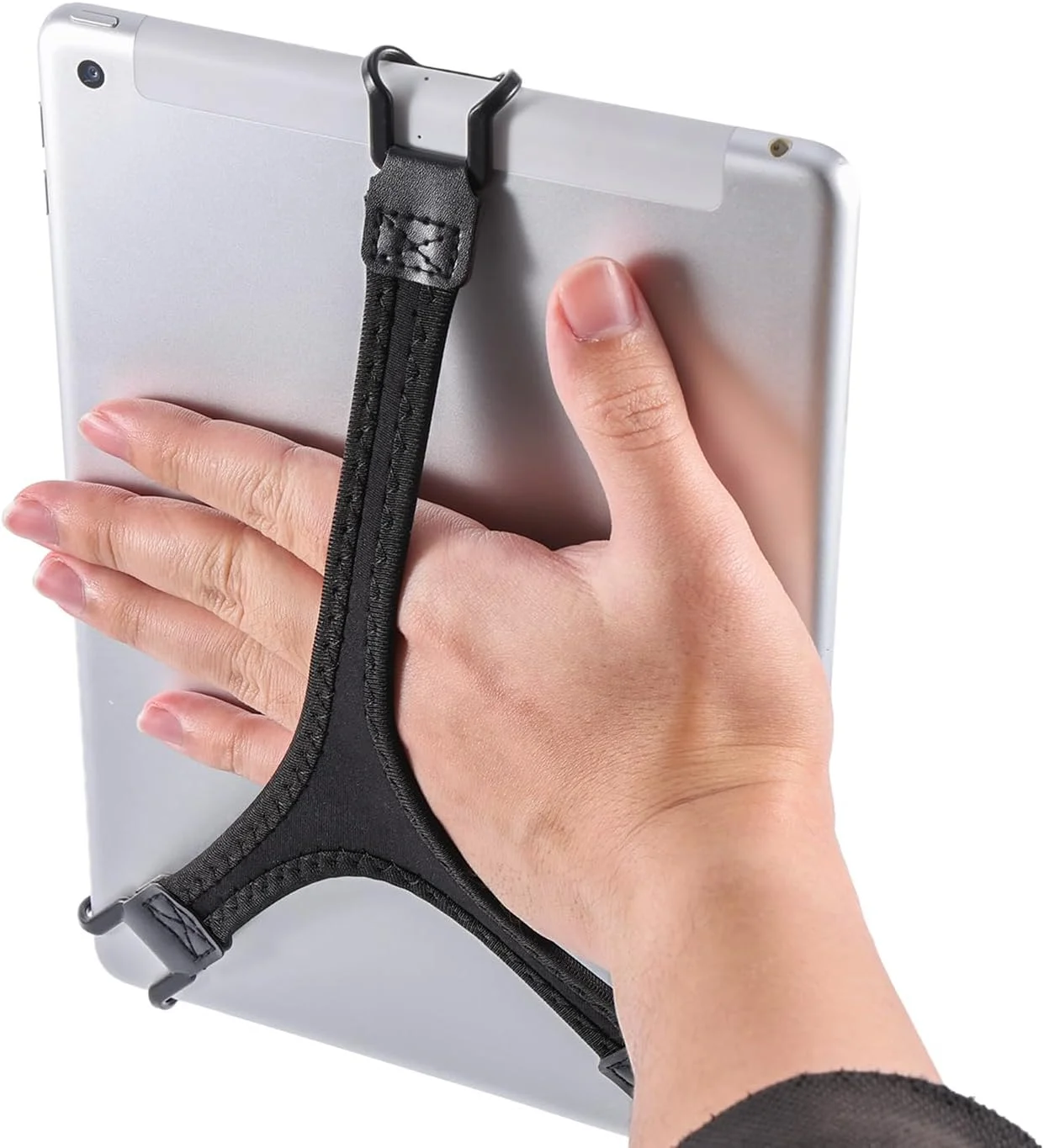 بند دستی تبلت امنیتی، نگهدارنده دسته تبلت سازگار با آیپد ایر/آیپد پرو 9-10.5 اینچ/سامسونگ گلکسی تب 10.1 اینچ/تب اس 10.5 (مشکی)