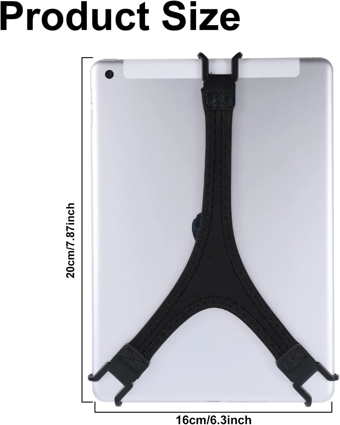 بند دستی تبلت امنیتی، نگهدارنده دسته تبلت سازگار با آیپد ایر/آیپد پرو 9-10.5 اینچ/سامسونگ گلکسی تب 10.1 اینچ/تب اس 10.5 (مشکی)