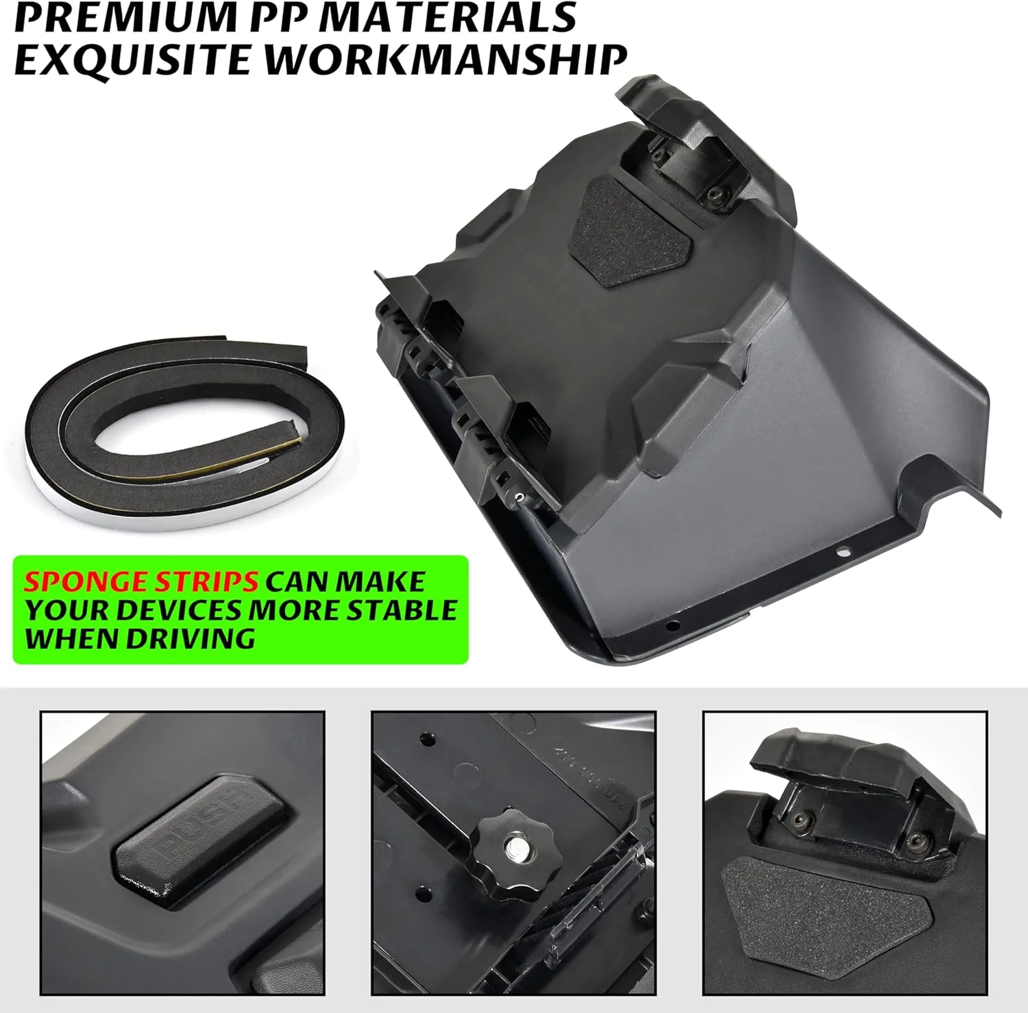 نگهدارنده تبلت و تلفن دستگاه الکترونیکی SAUTVS برای هوندا پایونیر 520 500، پایه قابل تنظیم GPS تبلت تلفن همراه با جعبه ذخیره سازی اضافی برای لوازم جانبی هوندا پایونیر 520 2021-2023/500 2015-2023 نگهدارنده تبلت و تلفن دستگاه الکترونیکی SAUTVS برای هوندا پایونیر 520 500، پایه قابل تنظیم GPS تبلت تلفن همراه با جعبه ذخیره سازی اضافی برای لوازم جانبی هوندا پایونیر 520 2021-2023/500 2015-2023