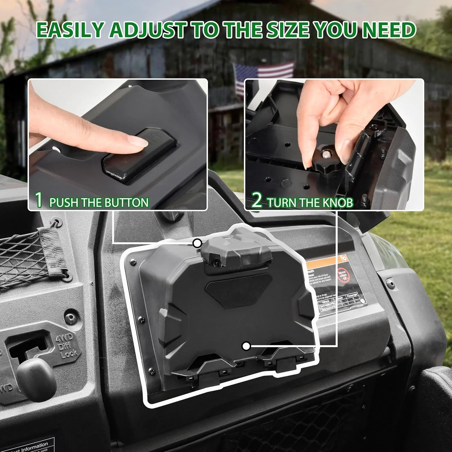 نگهدارنده تبلت و تلفن SAUTVS برای هوندا پایونیر 700 2P 4P 2014-2024، پایه نگهدارنده دستگاه الکترونیکی GPS تبلت تلفن همراه با جعبه ذخیره سازی برای لوازم جانبی هوندا پایونیر 700-2 700-4 2014-2024