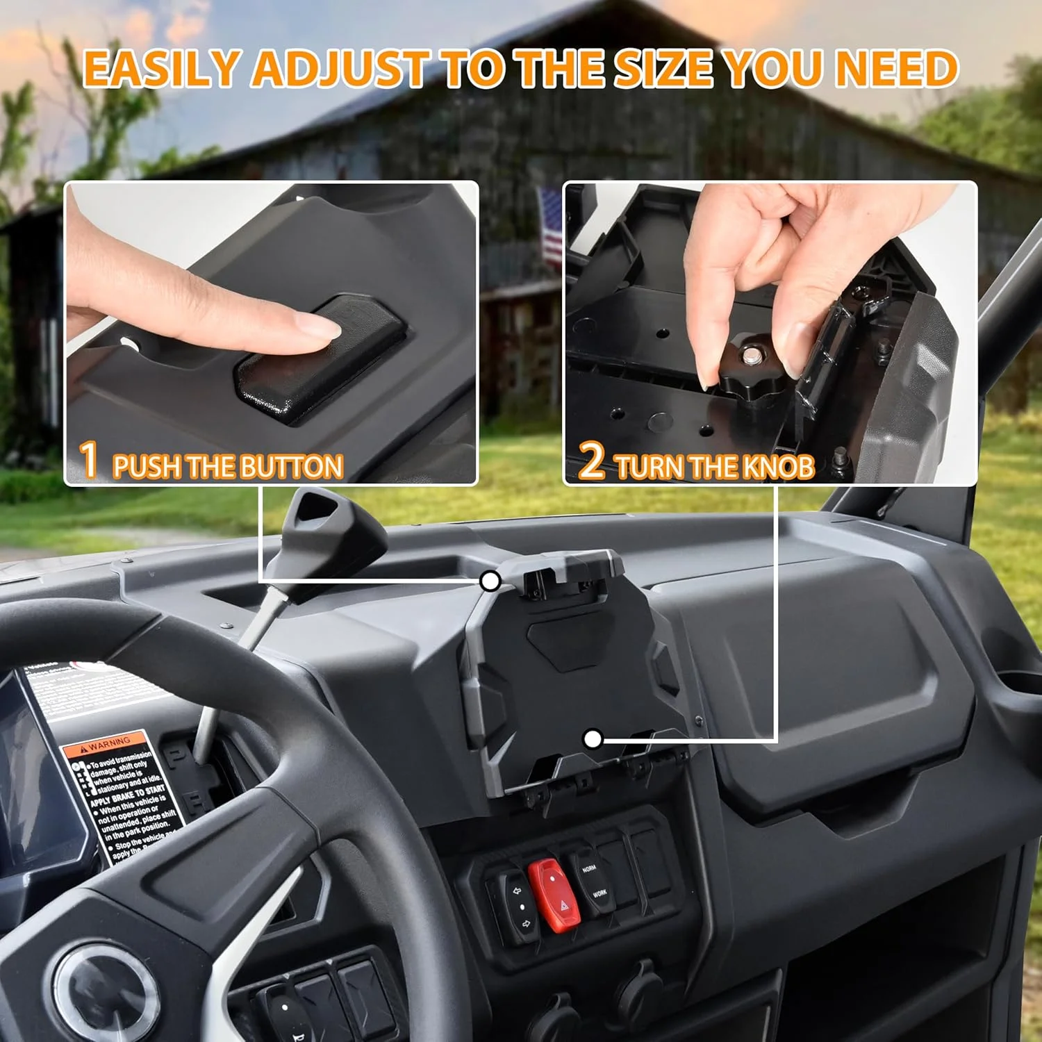 نگهدارنده تبلت و تلفن SAUTVS برای CFMOTO UFORCE 1000/1000 XL 19-24، نگهدارنده دستگاه الکترونیکی براکت نصب GPS Navigator با جعبه ذخیره سازی برای لوازم جانبی CFMOTO UForce 1000 2019-2024/1000 XL 2022-2024 نگهدارنده تبلت و تلفن SAUTVS برای CFMOTO UFORCE 1000/1000 XL 19-24، نگهدارنده دستگاه الکترونیکی براکت نصب GPS Navigator با جعبه ذخیره سازی برای لوازم جانبی CFMOTO UForce 1000 2019-2024/1000 XL 2022-2024