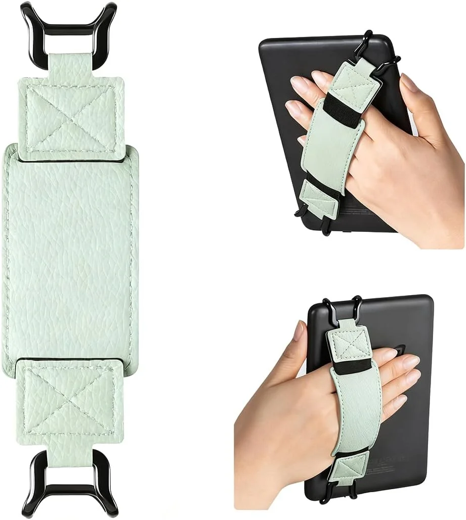 بند دستی ایمن برای تبلت ها، نگهدارنده انگشتی برای تبلت های کتاب الکترونیکی 6-7.5 اینچی، الاستیسیته بالا (سبز مریم گلی)