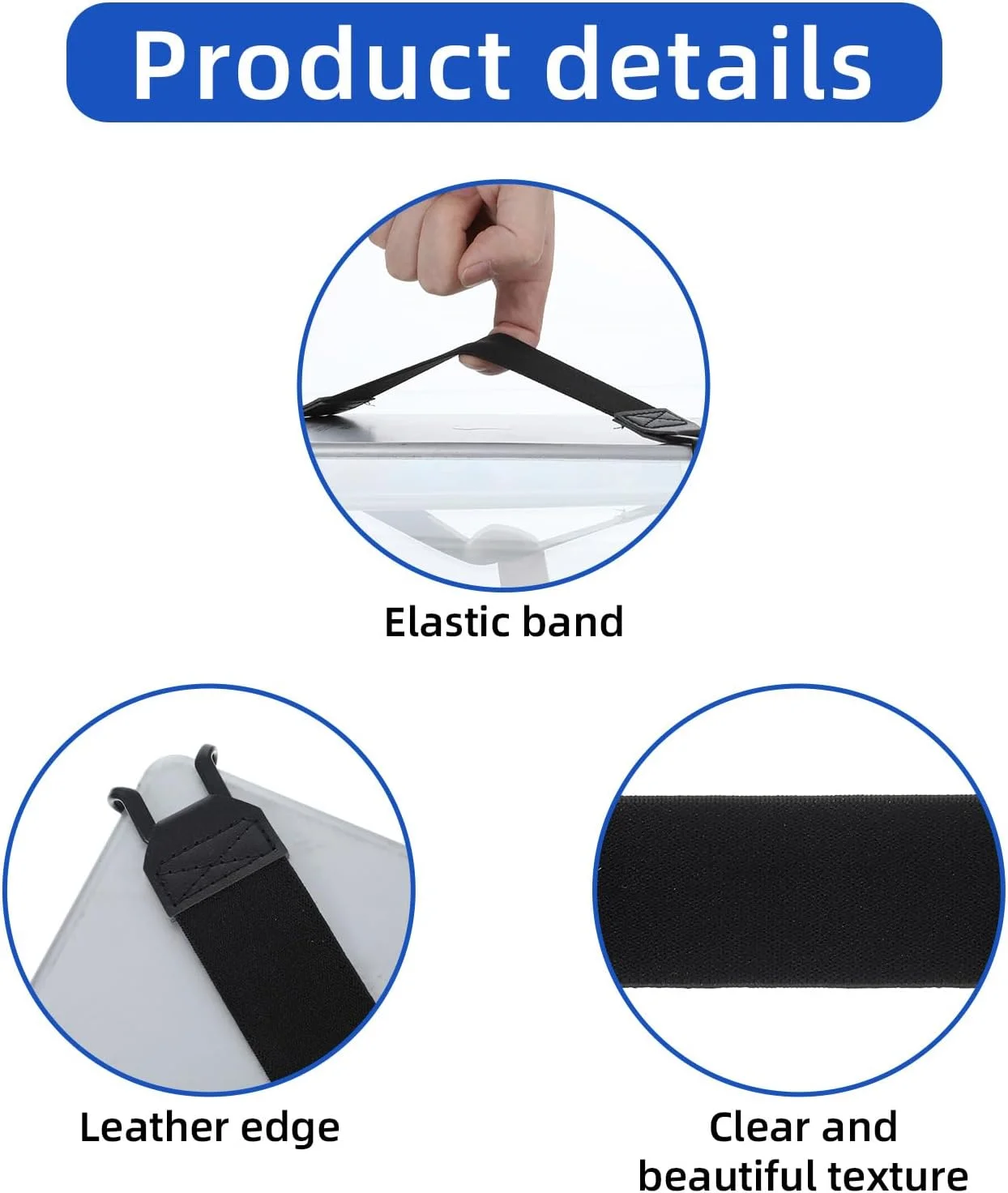 نگهدارنده بند دستی تبلت، نگهدارنده ایمن و جهانی تبلت، بند انگشتی با کشسانی بالا، لوازم جانبی، بند سبک و چند منظوره، قابل کشش تا 21-38 سانتی متر برای کتابخوان ها