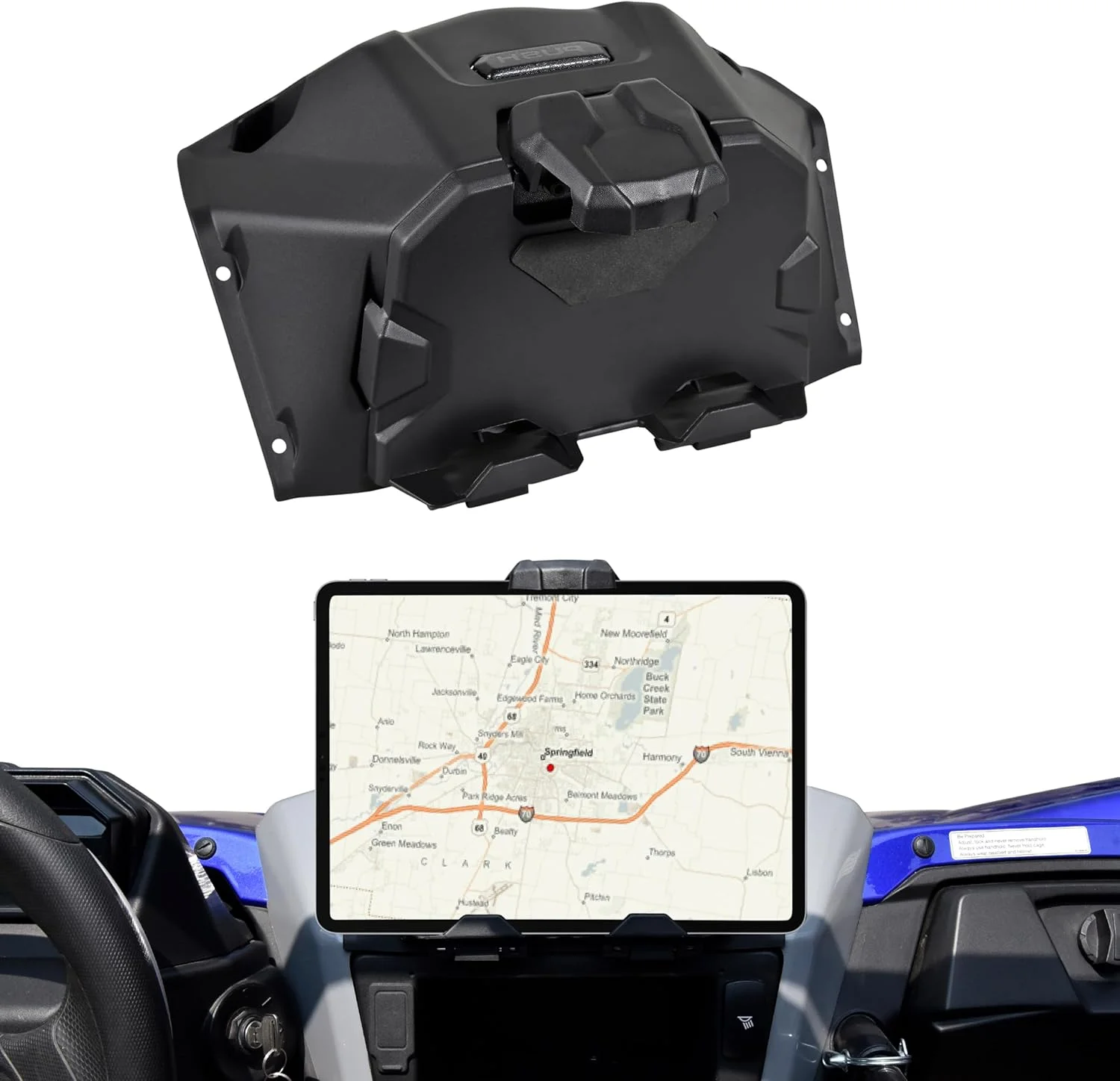 پایه نگهدارنده دستگاه الکترونیکی رومیزی برای یاماها YXZ 1000، هولدر آیپد GPS اسپرت با سینی جعبه سازمان دهنده ذخیره سازی برای لوازم جانبی یاماها YXZ 1000R / SE/SS/SS SE 2019-2025