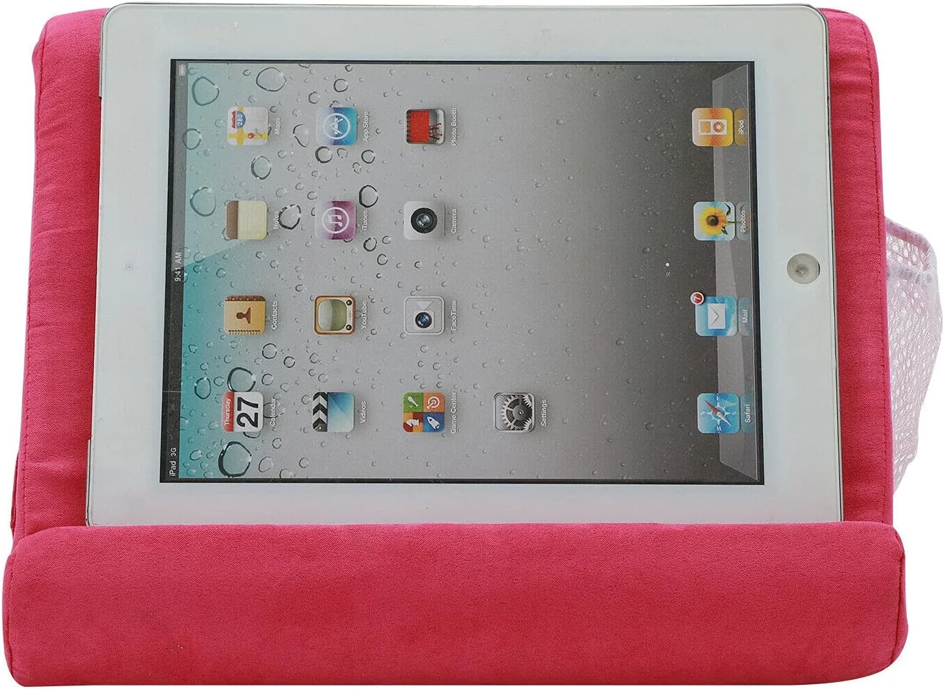 بالشتک نگهدارنده تبلت با زوایای قابل تنظیم، مناسب برای کتاب های دیجیتال و مجلات، دارای جیب کناری برای تبلت و تلفن - مشکی بالشتک نگهدارنده تبلت با زوایای قابل تنظیم، مناسب برای کتاب های دیجیتال و مجلات، دارای جیب کناری برای تبلت و تلفن - مشکی