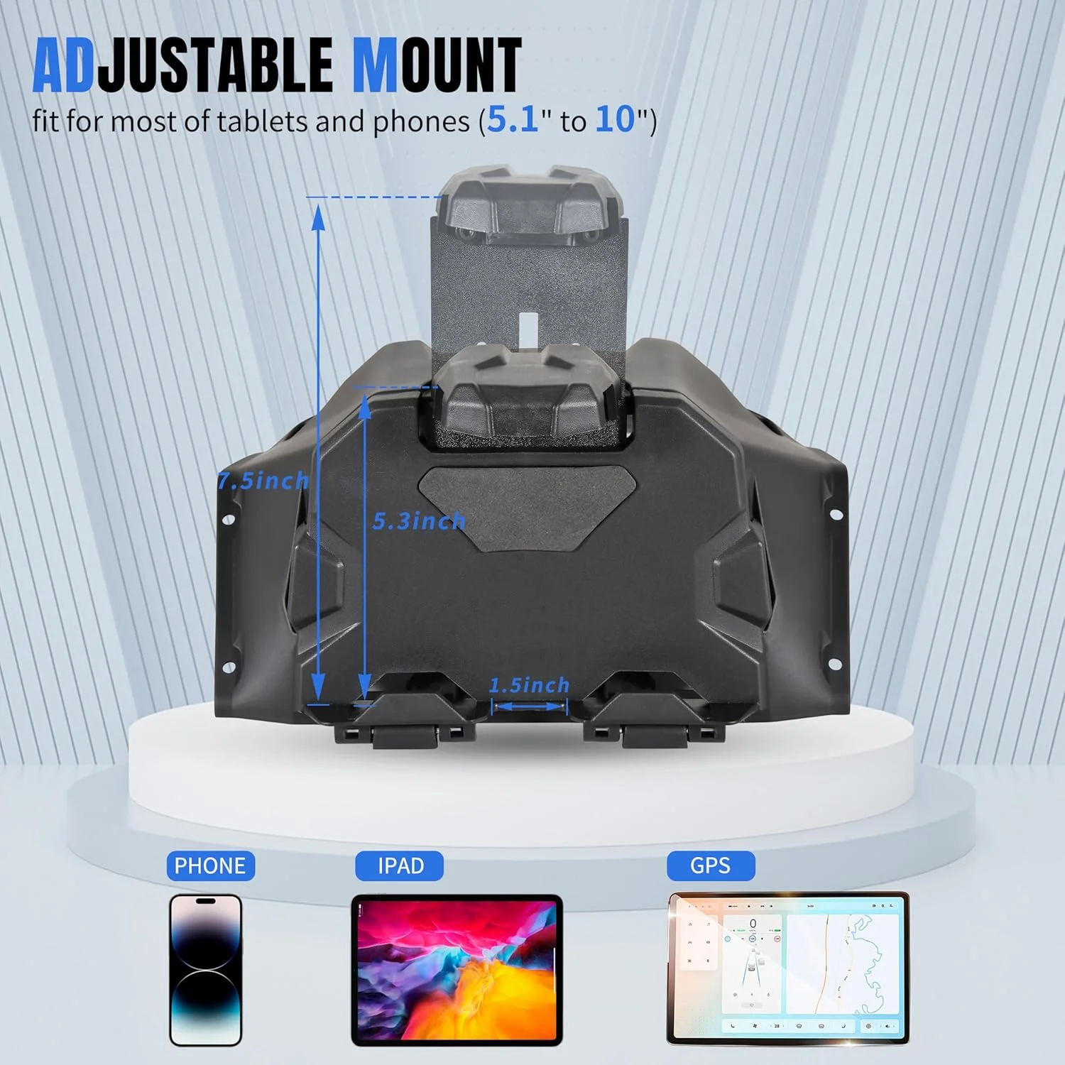 پایه نگهدارنده دستگاه الکترونیکی رومیزی برای یاماها YXZ 1000، هولدر آیپد GPS اسپرت با سینی جعبه سازمان دهنده ذخیره سازی برای لوازم جانبی یاماها YXZ 1000R / SE/SS/SS SE 2019-2025