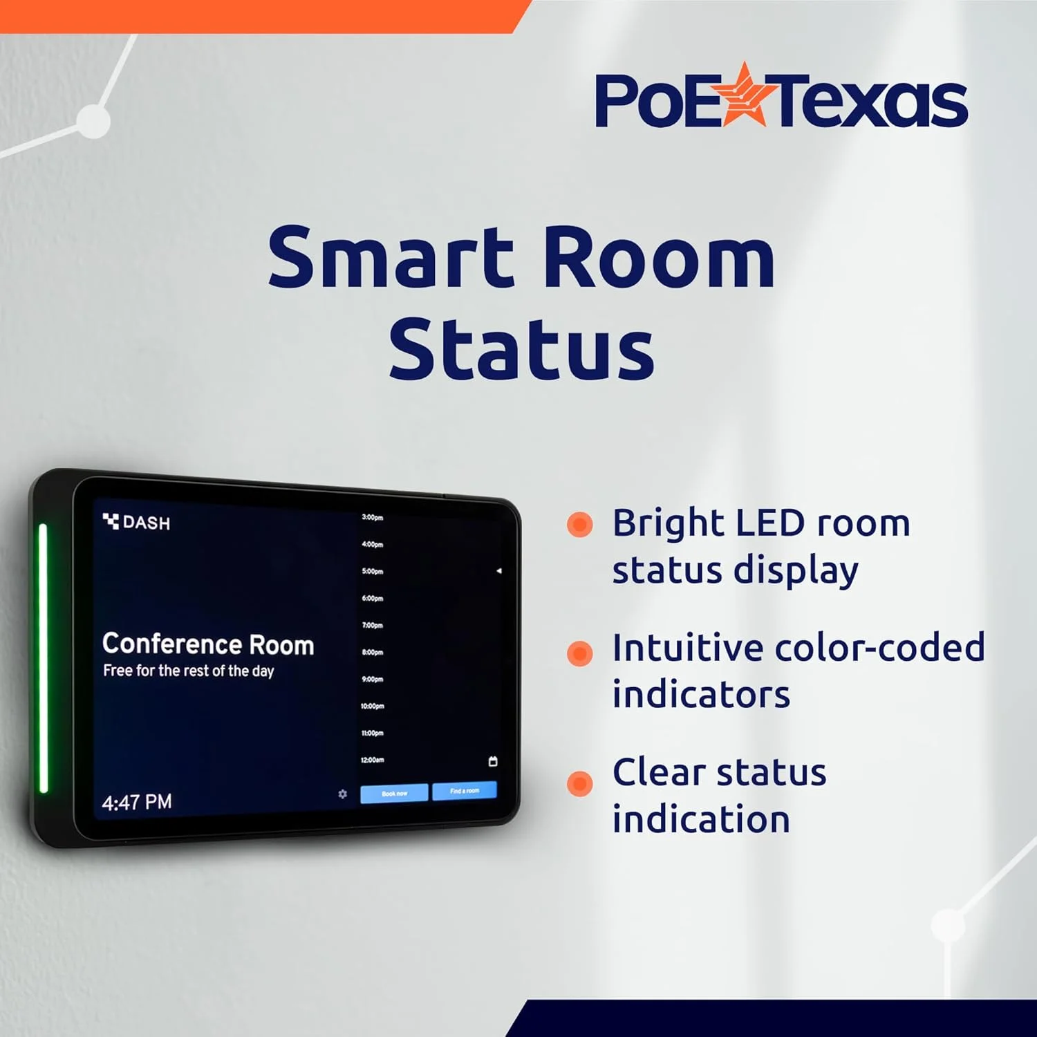 پایه دیواری آیپد نسل دهم PoE Texas با نشانگر LED وضعیت، آلومینیوم مشکی، مناسب برای اتاق کنفرانس اداری، پایه تبلت با برنامه Dash - سازگار فقط با آیپد 10 پایه دیواری آیپد نسل دهم PoE Texas با نشانگر LED وضعیت، آلومینیوم مشکی، مناسب برای اتاق کنفرانس اداری، پایه تبلت با برنامه Dash - سازگار فقط با آیپد 10