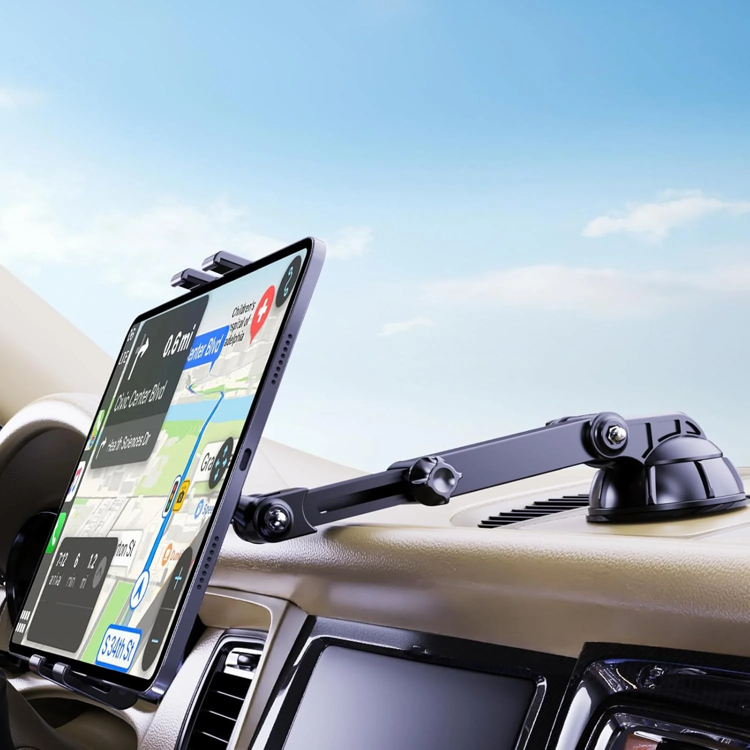 پایه تبلت PLDHPRO برای داشبورد و شیشه جلوی خودرو، پایه نگهدارنده سنگین با بازوی تلسکوپی برای کامیون و دستگاه های 5.1-15.6 اینچی iPad Galaxy Tab، لوازم ضروری سفر پایه تبلت PLDHPRO برای داشبورد و شیشه جلوی خودرو، پایه نگهدارنده سنگین با بازوی تلسکوپی برای کامیون و دستگاه های 5.1-15.6 اینچی iPad Galaxy Tab، لوازم ضروری سفر