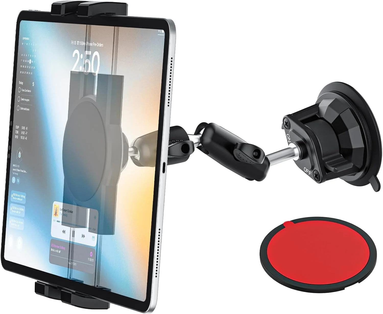 پایه نگهدارنده تبلت شیشه خودرو با مکنده قوی، پایه نگهدارنده تبلت خودرو شیشه جلو پایه نگهدارنده تبلت شیشه خودرو با مکنده قوی، پایه نگهدارنده تبلت خودرو شیشه جلو