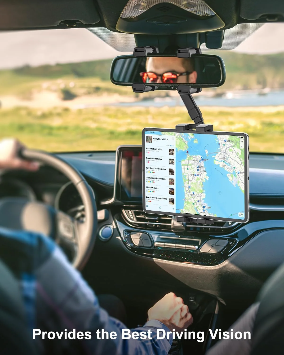 نگهدارنده تبلت آینه عقب خودرو