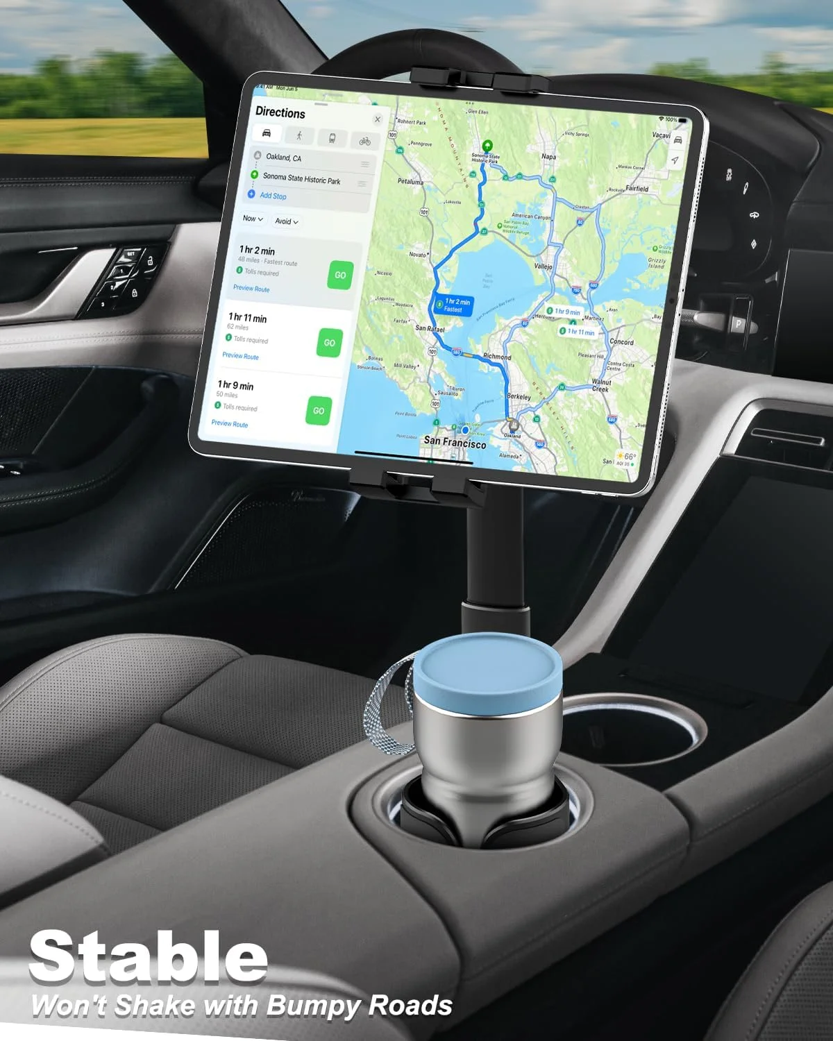 نگهدارنده تبلت لیوانی خودرو، مناسب برای انواع جا لیوانی