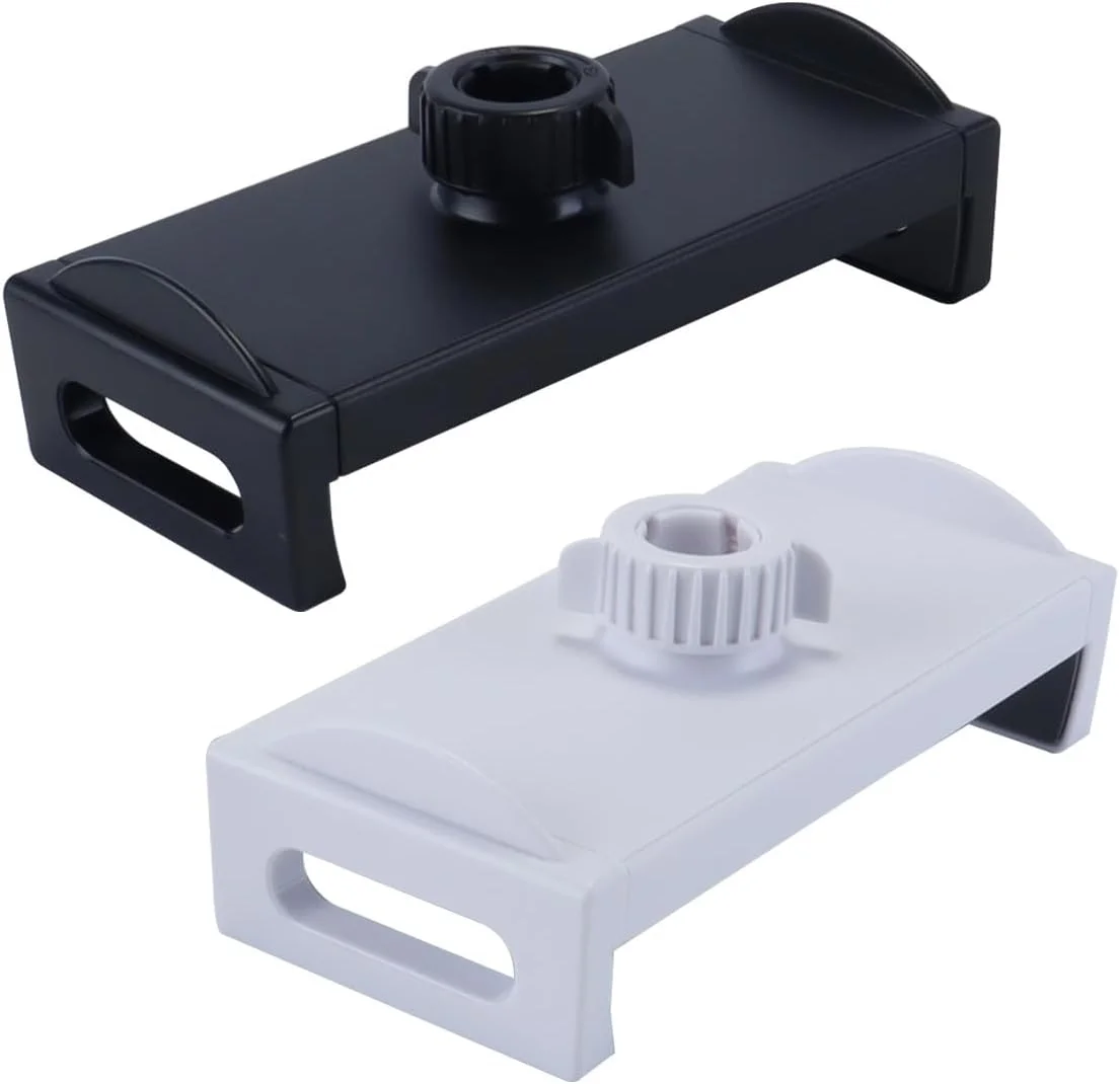 پایه نگهدارنده تبلت گیره ای 2 عددی، هولدر گیره تبلت با مفصل توپی برای تبلت ها و تلفن های هوشمند 4-12.9 اینچی (سیاه/سفید)