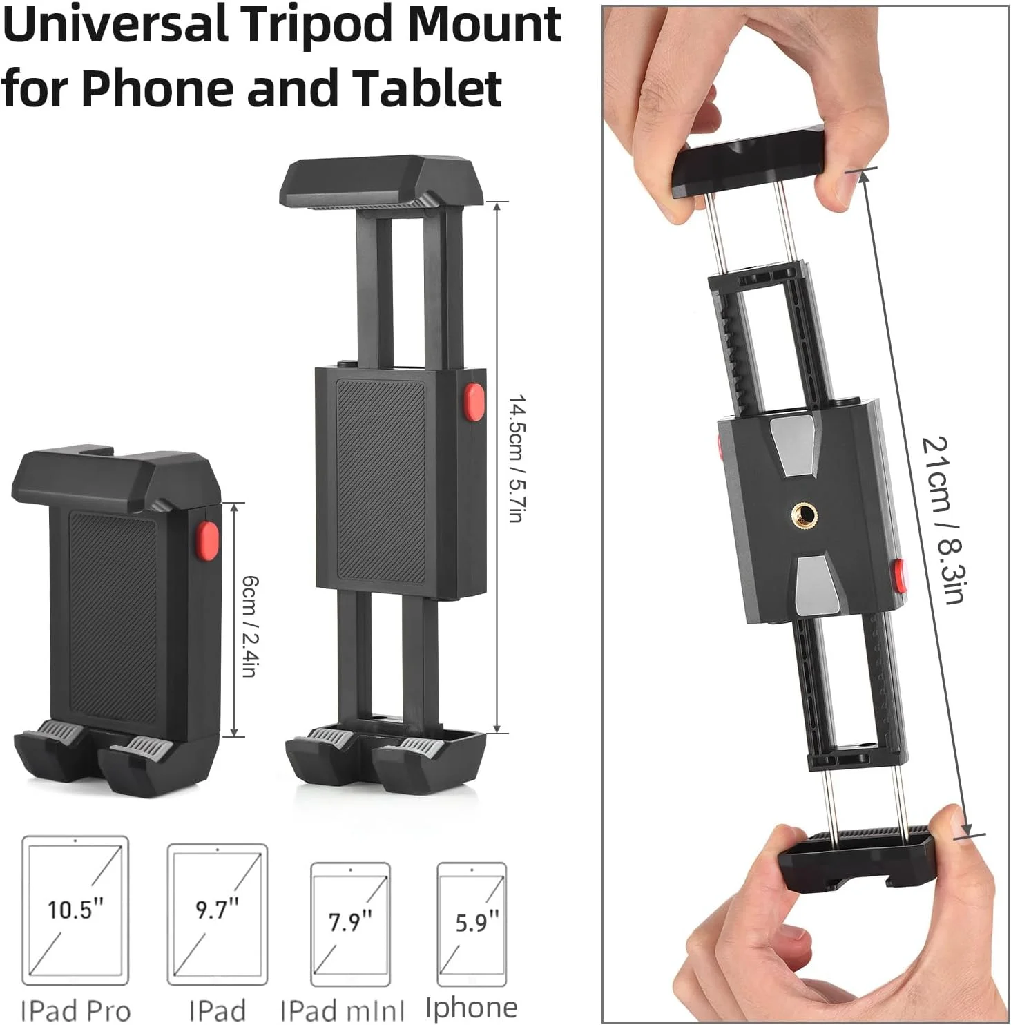 پایه نگهدارنده تبلت و گوشی یونیورسال پپیسکی، گیره قابل تنظیم تبلت، گیره گوشی و پد با مانت کفشک سرد جایگزین برای 151413