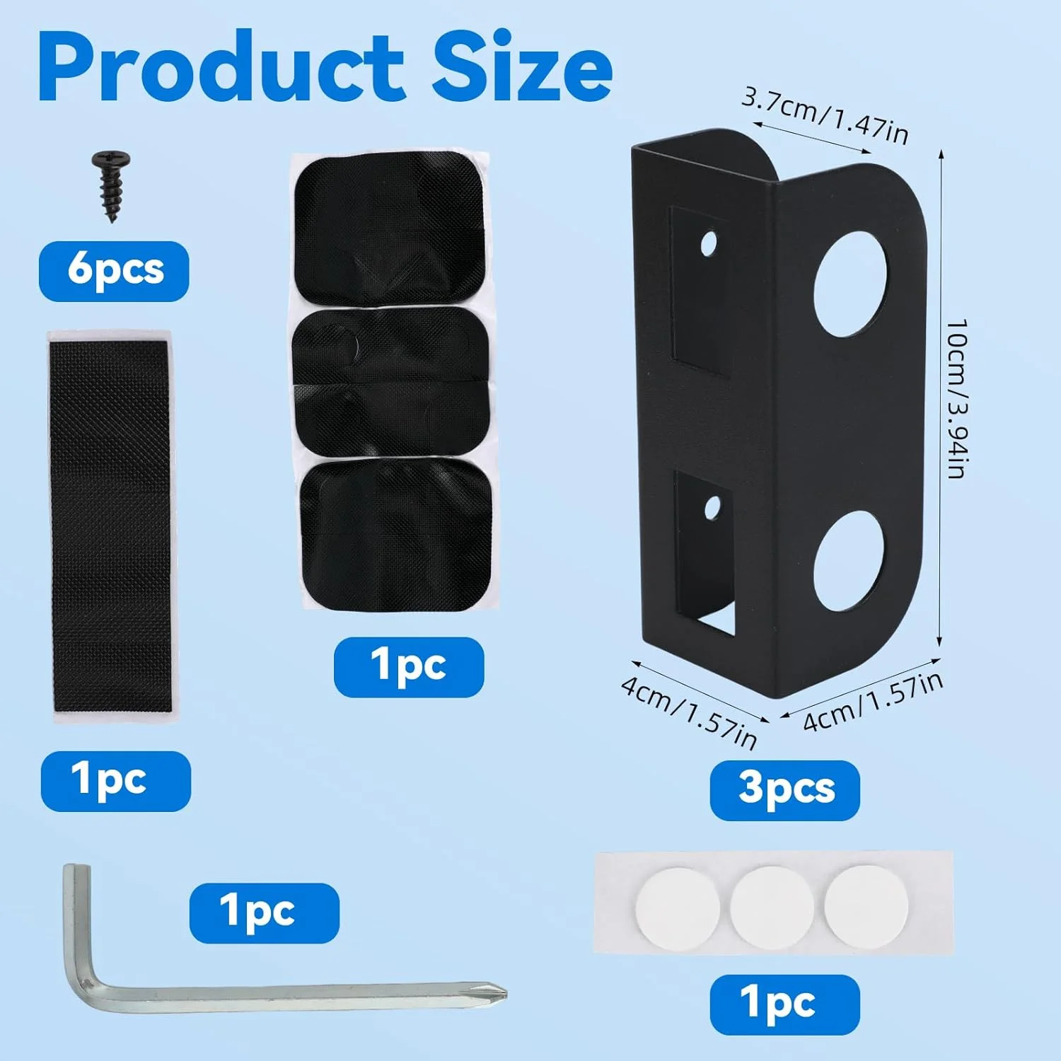 نگهدارنده لپ تاپ زیر میز، نگهدارنده دیواری/زیر میزی لپ تاپ با چسب و پیچ، قفسه نگهداری تبلت و کامپیوتر با پدهای ضد خش برای مک بوک، کیبورد، روتر و دستگاه ها تا ضخامت 1.47 اینچ (مشکی)