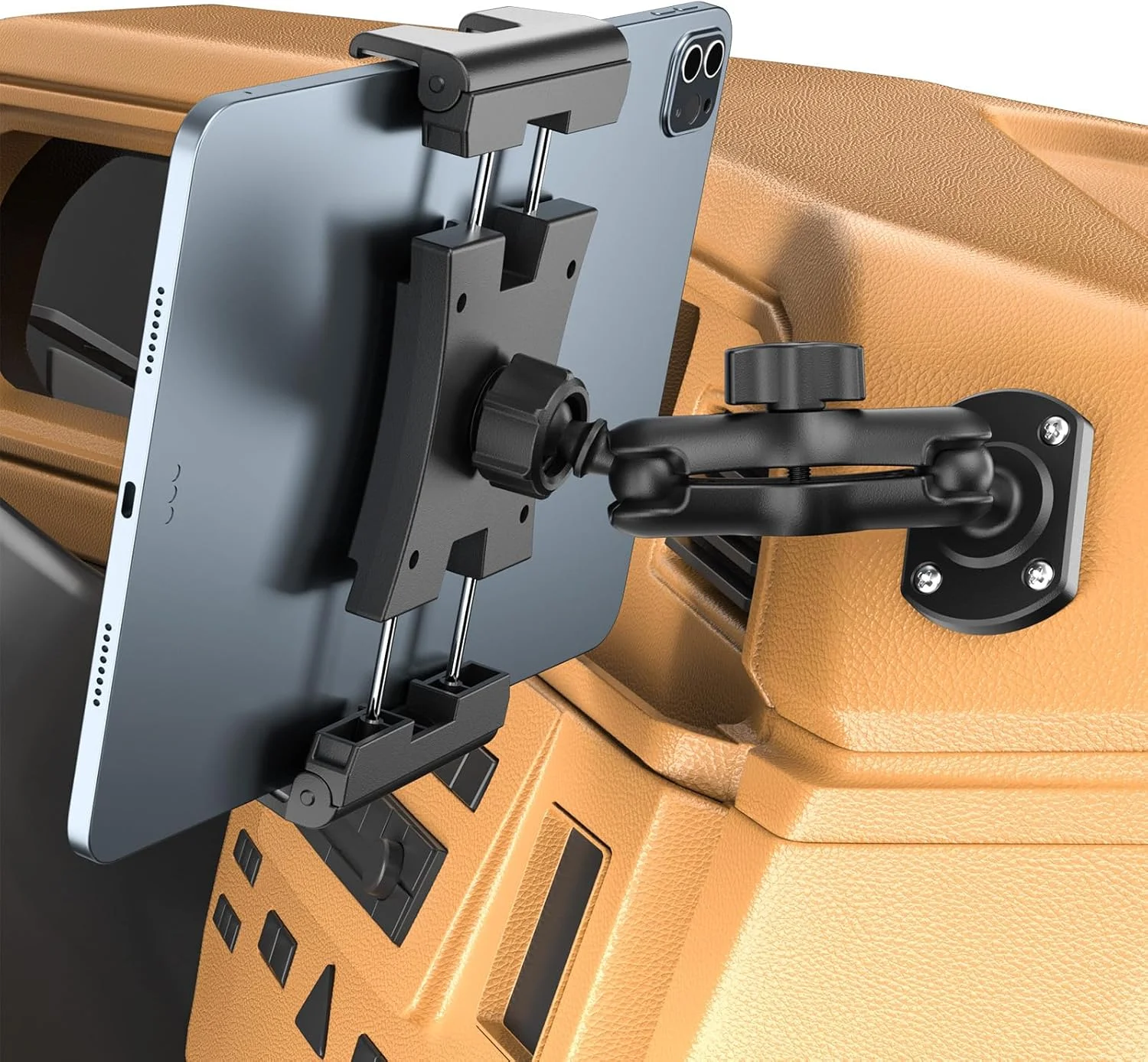نگهدارنده تبلت OHLPRO برای داشبورد خودرو و کامیون، پایه آیپد سنگین با گیره فنری دوبل ارتقا یافته و پایه دریل، بازوی چرخان 360 درجه برای تبلت ها و تلفن های 5 تا 13 اینچی، مناسب برای وسایل نقلیه، دیوار، میز