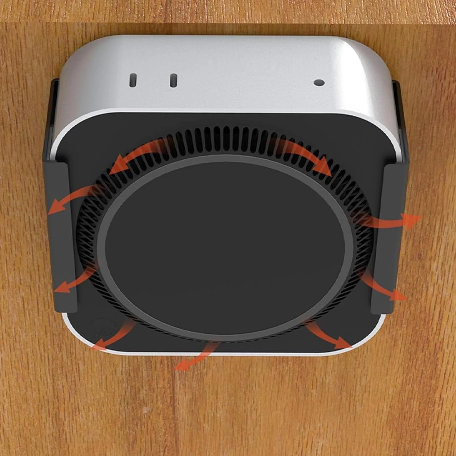 نگهدارنده زیر میزی برای سازماندهی لپ‌تاپ، با قابلیت بهبود گردش هوا، ساختار بادوام و نصب آسان، قابل نصب روی دیوار