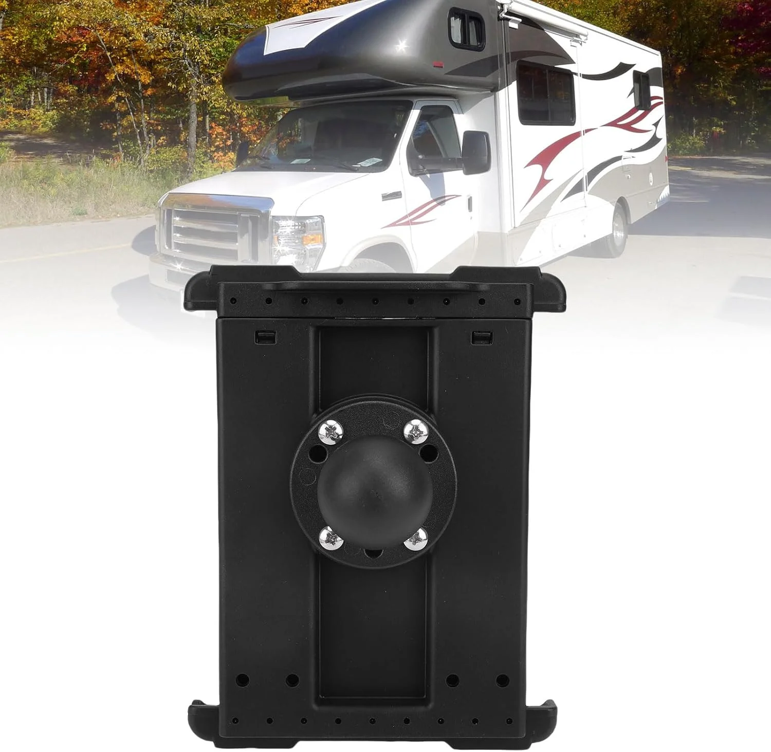 نگهدارنده تبلت صنعتی سنگین، پایه توپی گرد 1/4 اینچی قابل تنظیم برای تبلت خودرو مناسب کامیون، ماشین و لیفتراک