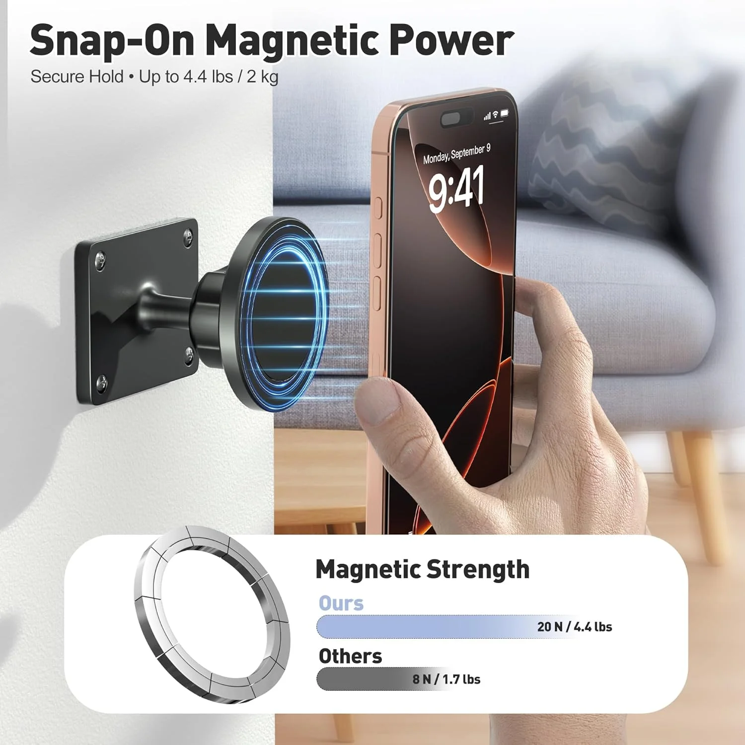 پایه دیواری مغناطیسی تبلت با قابلیت چرخش 360 درجه