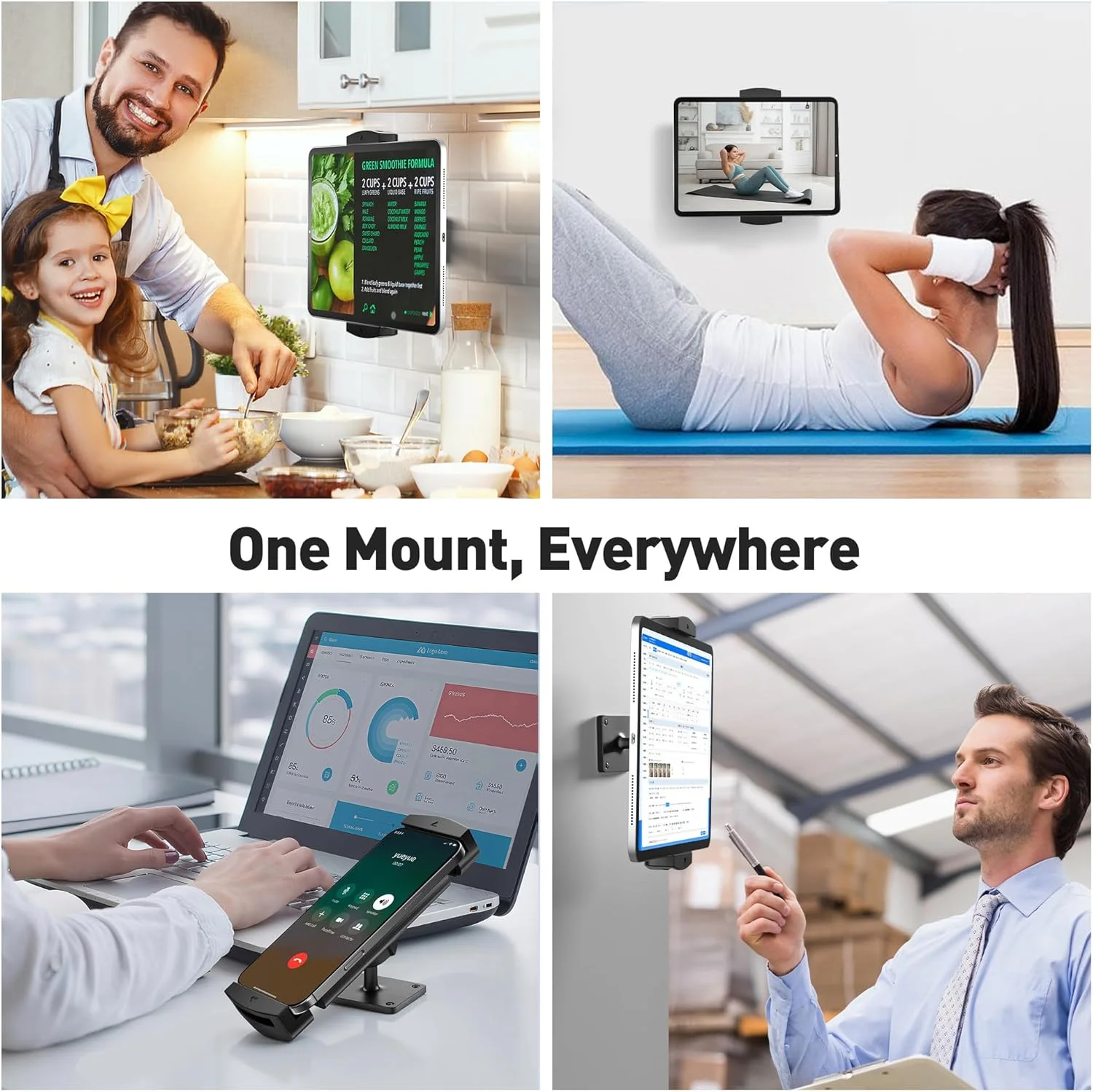 پایه نگهدارنده دیواری تبلت با قابلیت چرخش 360 درجه، بازوی دیواری آیپد برای دستگاه های 4.7 تا 12.9 اینچ، مناسب برای آیفون 12 تا 16، تلفن ها و تبلت ها، مناسب برای استفاده در باشگاه/آشپزخانه پایه نگهدارنده دیواری تبلت با قابلیت چرخش 360 درجه، بازوی دیواری آیپد برای دستگاه های 4.7 تا 12.9 اینچ، مناسب برای آیفون 12 تا 16، تلفن ها و تبلت ها، مناسب برای استفاده در باشگاه/آشپزخانه