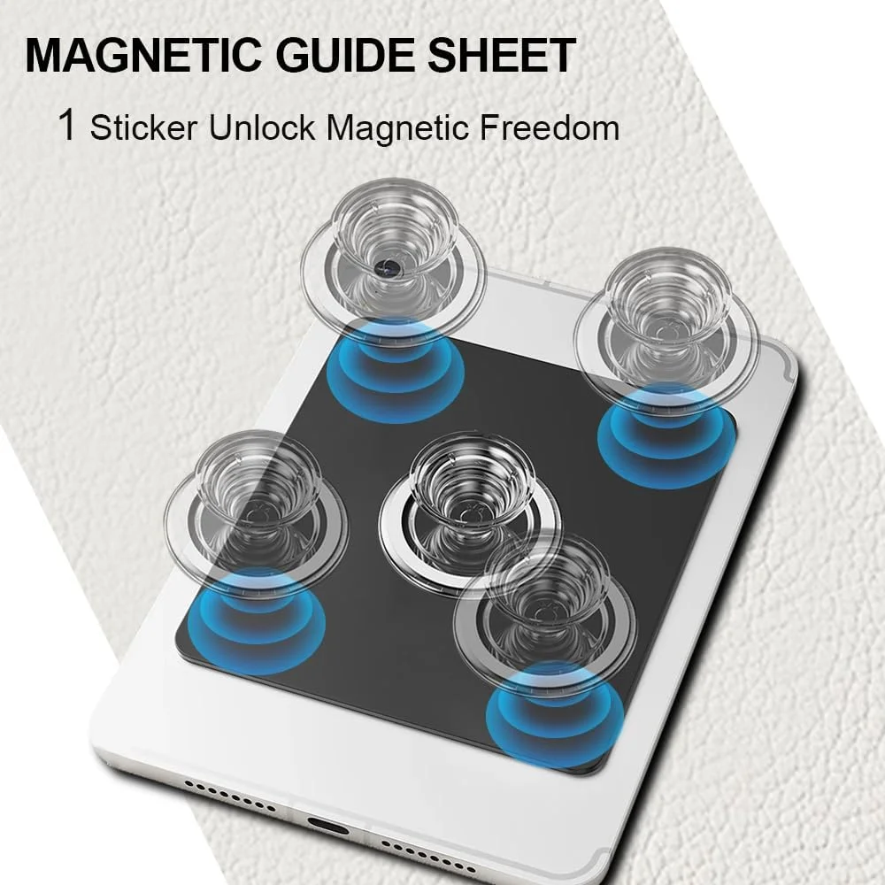 صفحات فلزی آیپد برای پایه نگهدارنده مغناطیسی، استیکرهای فلزی آهن نرم با چسب، 1 عدد و 1 عدد نگهدارنده مغناطیسی برای آیپد و تبلت ها