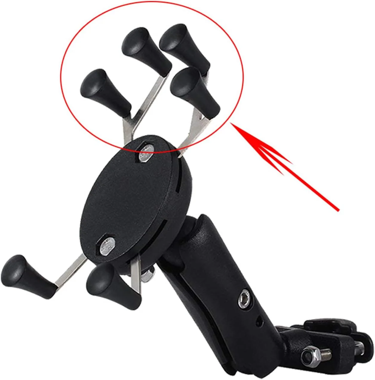 مجموعه 12 عددی درپوش لاستیکی مشکی نگهدارنده گوشی موبایل مکس مورال، طول 29 میلی متر، قطعه جایگزین پایه نصب موتور سیکلت، گیره تبلت، بازوی پایه