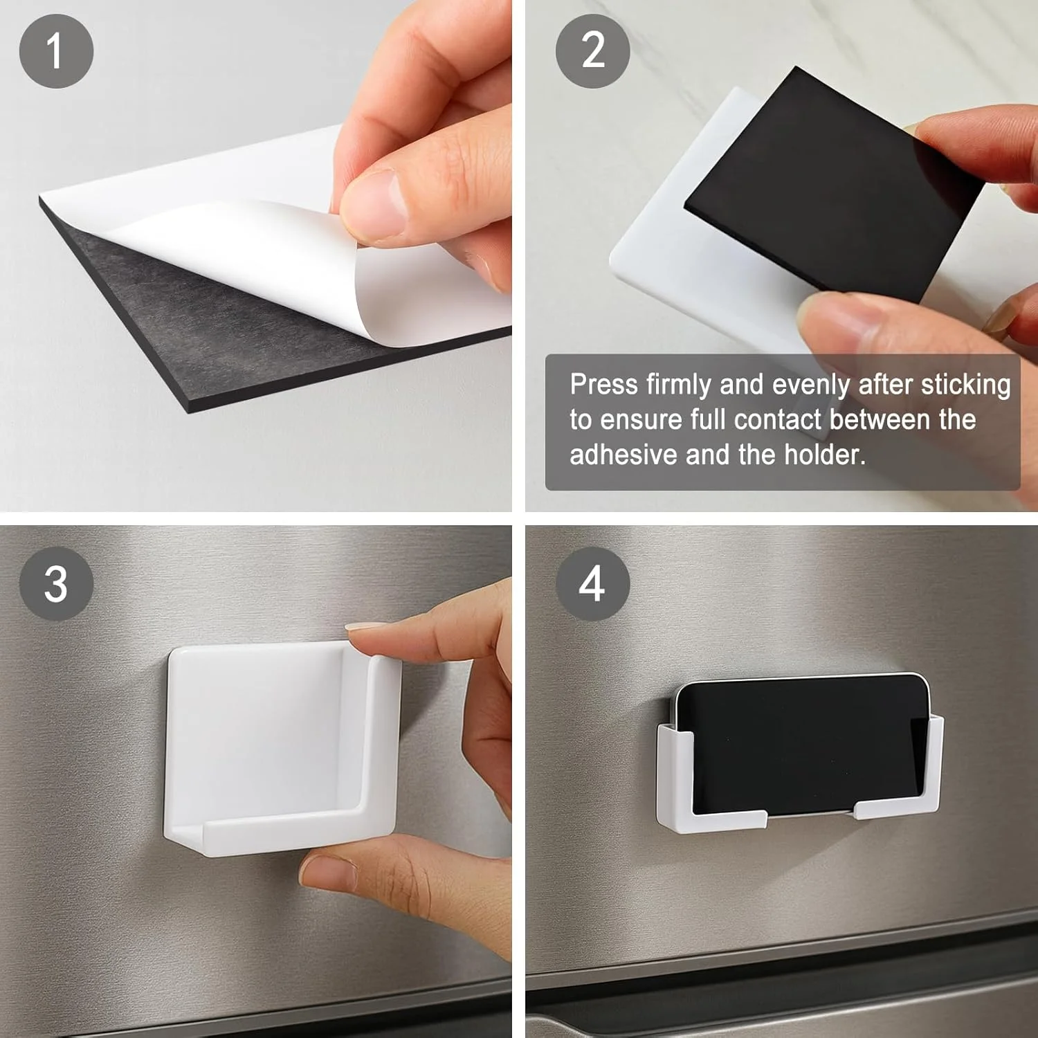 نگهدارنده مغناطیسی تبلت و گوشی، بسته 2 عددی، پایه مغناطیسی قوی تبلت برای یخچال، نگهدارنده مغناطیسی پایدار پد، نصب و جابجایی آسان، پایه پد عالی برای یخچال، آشپزخانه یا دفتر کار