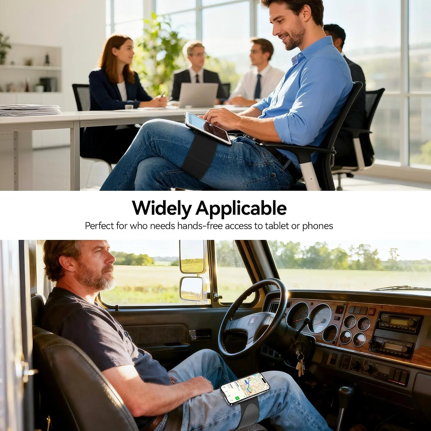 نگهدارنده مغناطیسی تبلت و گوشی، نگهدارنده زانو برای خلبان، مناسب برای آیپد، مینی، آیفون، هر گوشی هوشمند اندرویدی، هر تبلت، نگهدارنده یونیورسال آیپد