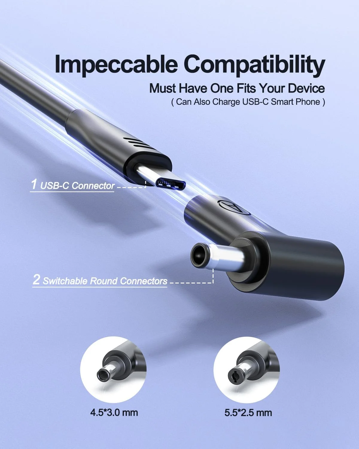 شارژر 65 واتی مناسب برای لپ تاپ های MSI Modern 14 15 و Summit Prestige