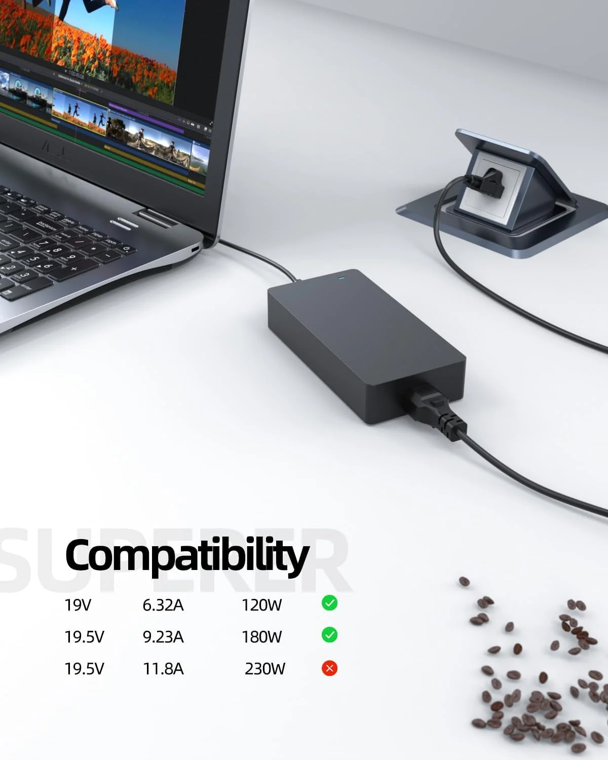 آداپتور برق 180 واتی مناسب برای لپ‌تاپ‌های MSI-GL72-GL62-M GP70/60/72/62 MVR/MX/VR/VRX/X Leopard-Pro GT60/70-GV62/72 GX60/70 P65 PE60/70 PL60/62 PX60 WE62/72 WF65/75 WP65 WS60/63/65/66/72/75 WT60