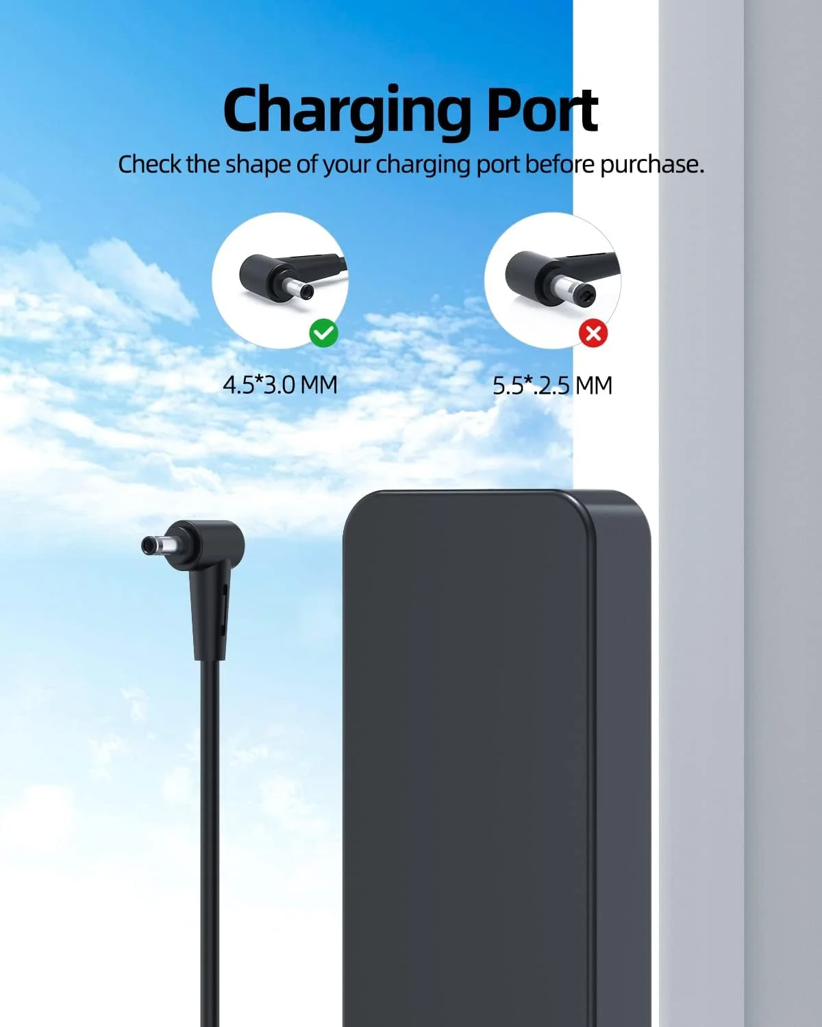 شارژر 120 واتی AC مناسب برای لپ‌تاپ‌های MSI-Thin 15 B13VE B13UC B13UC، Cyborg 15 AI A1VEK، Thin A15 B7VE B7VF