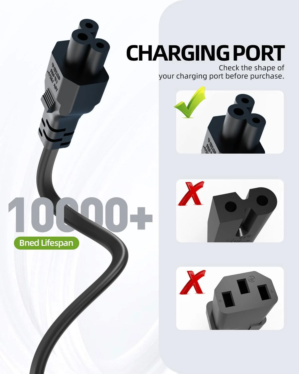 کابل برق 3 پین C5 سوپرر 1.8 متری، کابل برق AC جایگزین سازگار با لپ تاپ، تلویزیون، مانیتور، پرینتر و اسکنر دل، اچ پی، لنوو، توشیبا، ایسر، ایسوس، ام اس آی، ال جی، سامسونگ و سونی - دارای گواهی ETL کابل برق 3 پین C5 سوپرر 1.8 متری، کابل برق AC جایگزین سازگار با لپ تاپ، تلویزیون، مانیتور، پرینتر و اسکنر دل، اچ پی، لنوو، توشیبا، ایسر، ایسوس، ام اس آی، ال جی، سامسونگ و سونی - دارای گواهی ETL