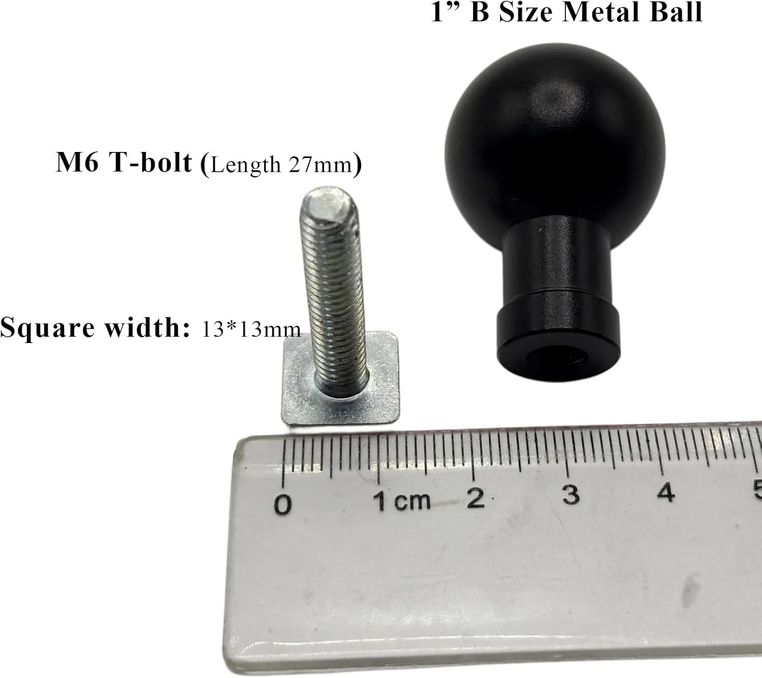 توپی مسیر 1 اینچی با اتصال T-Bolt با توپ سایز B 1 اینچی، پایه مسیر برای کایاک/کامیون/موتورسیکلت، سازگار با مسیرهای سخت توپی مسیر 1 اینچی با اتصال T-Bolt با توپ سایز B 1 اینچی، پایه مسیر برای کایاک/کامیون/موتورسیکلت، سازگار با مسیرهای سخت