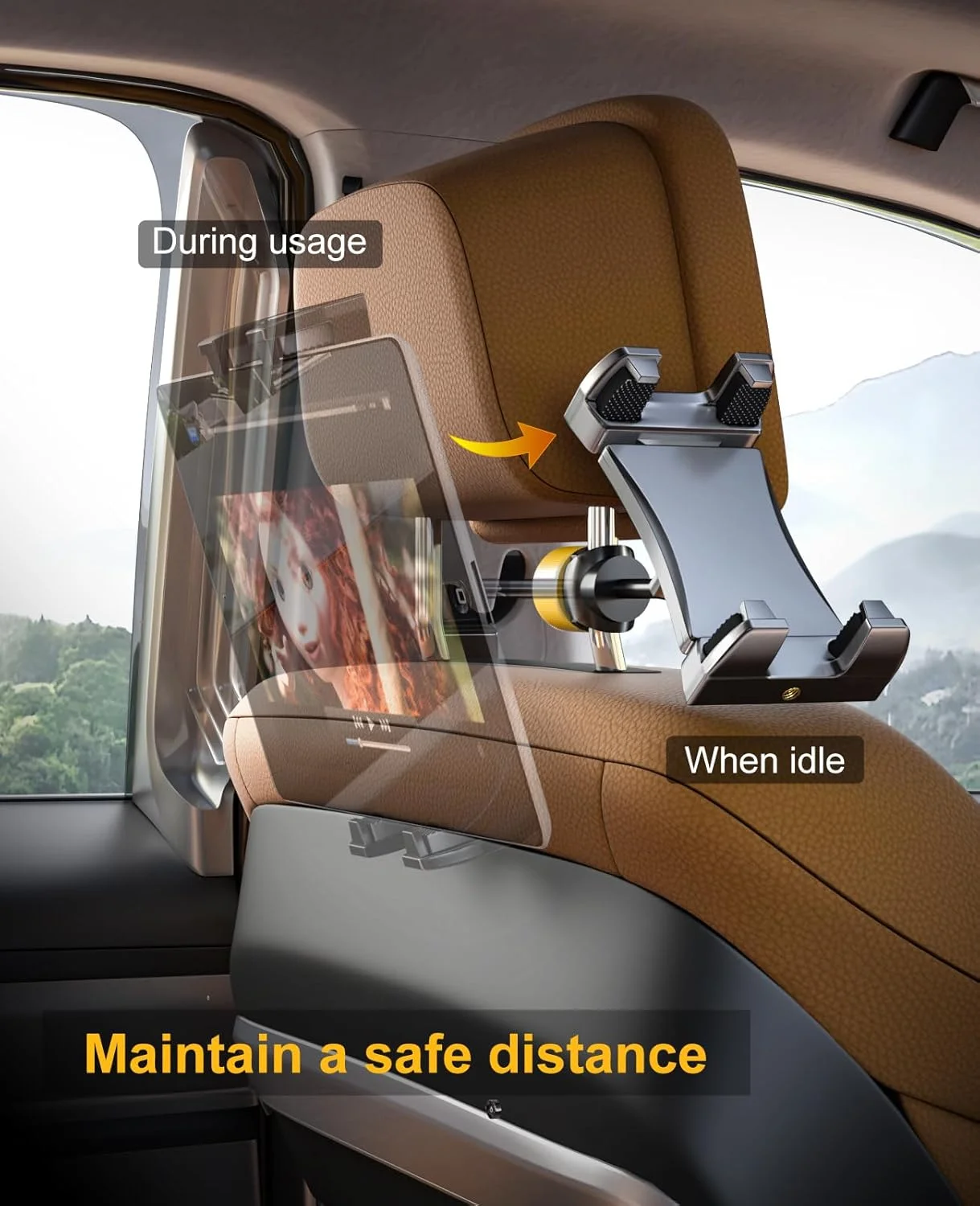 نگهدارنده تبلت خودرو LINCO برای صندلی عقب - نگهدارنده قابل تنظیم آیپد برای خودرو - پایه تبلت خودرو برای مسافرت - مناسب برای تمام تبلت های 4.7-13 اینچی AM309 نگهدارنده تبلت خودرو LINCO برای صندلی عقب - نگهدارنده قابل تنظیم آیپد برای خودرو - پایه تبلت خودرو برای مسافرت - مناسب برای تمام تبلت های 4.7-13 اینچی AM309