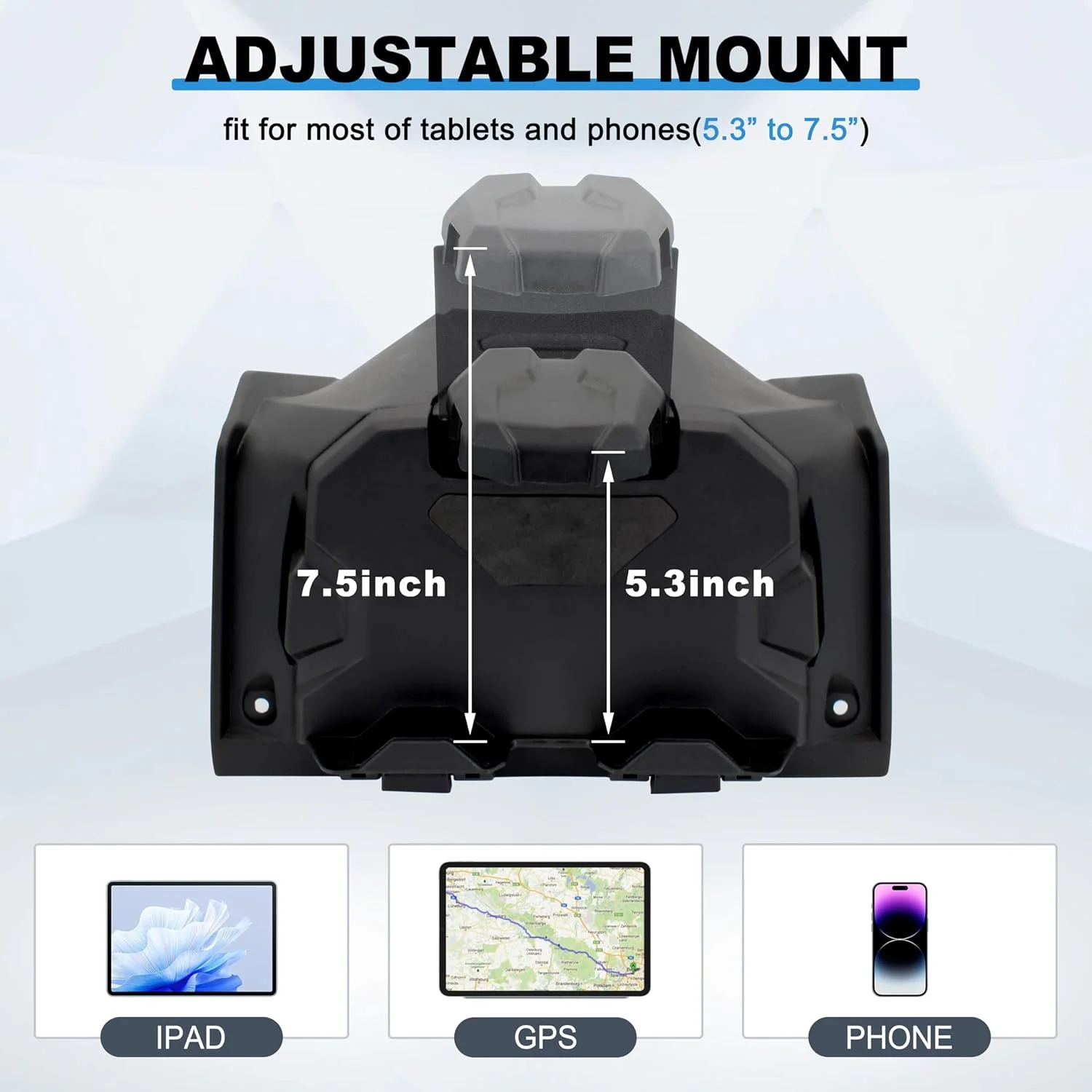 پایه تبلت برای RZR XP 1000/Turbo/RZR Trail، نگهدارنده دستگاه الکترونیکی تلفن تبلت GPS با جعبه ذخیره سازی برای Polaris RZR XP 1000 XP4 Turbo/RZR Trail 900 S 2019-2023 لوازم جانبی