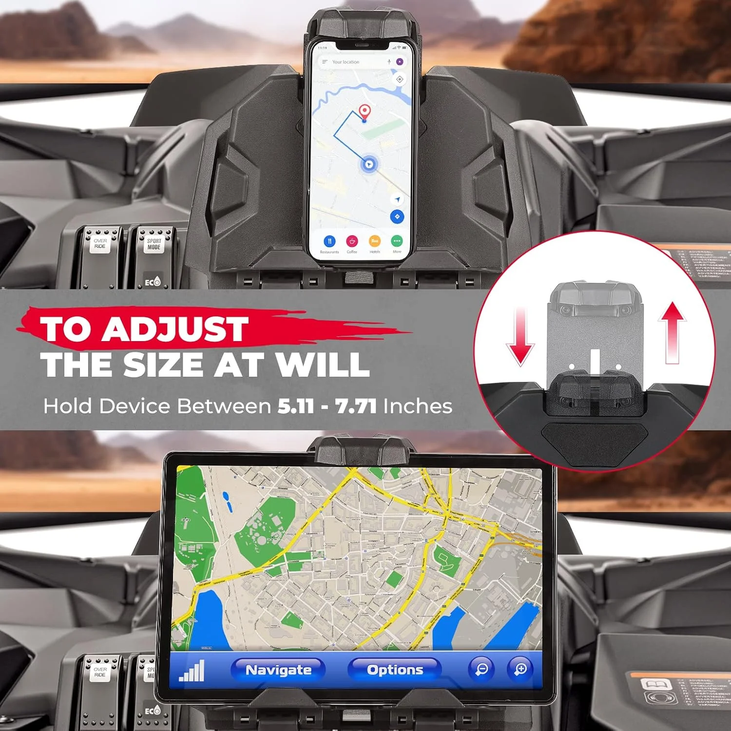 نگهدارنده دستگاه الکترونیکی KEMIMOTO سازگار با Can-Am Maverick Sport Trail 2019-2023، پایه تبلت GPS Commander 2021 2022 2023 جعبه ذخیره سازی، جایگزین OEM #715005212 نگهدارنده دستگاه الکترونیکی KEMIMOTO سازگار با Can-Am Maverick Sport Trail 2019-2023، پایه تبلت GPS Commander 2021 2022 2023 جعبه ذخیره سازی، جایگزین OEM #715005212