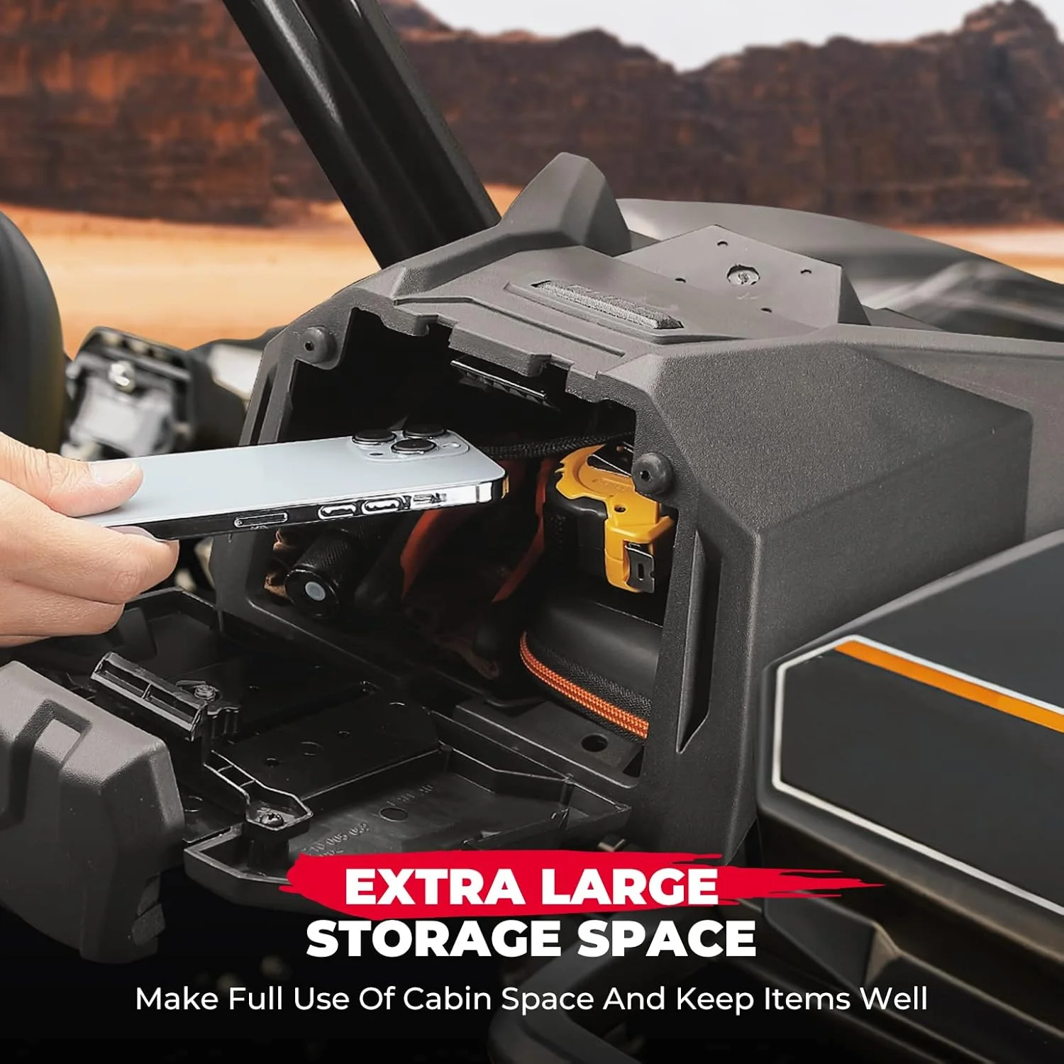 نگهدارنده دستگاه الکترونیکی KEMIMOTO سازگار با Can-Am Maverick Sport Trail 2019-2023، پایه تبلت GPS Commander 2021 2022 2023 جعبه ذخیره سازی، جایگزین OEM #715005212 نگهدارنده دستگاه الکترونیکی KEMIMOTO سازگار با Can-Am Maverick Sport Trail 2019-2023، پایه تبلت GPS Commander 2021 2022 2023 جعبه ذخیره سازی، جایگزین OEM #715005212