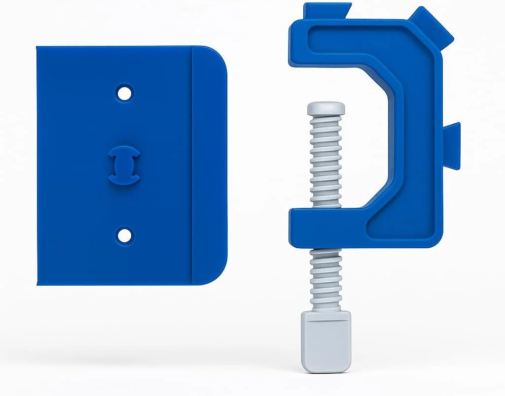 آداپتور گیره رومیزی چاپ سه بعدی شده برای مسیرهای انعطاف پذیر - پایه رومیزی قابل تنظیم و ضد لغزش (دروازه شروع شامل نمی شود، لوازم جانبی شخص ثالث)