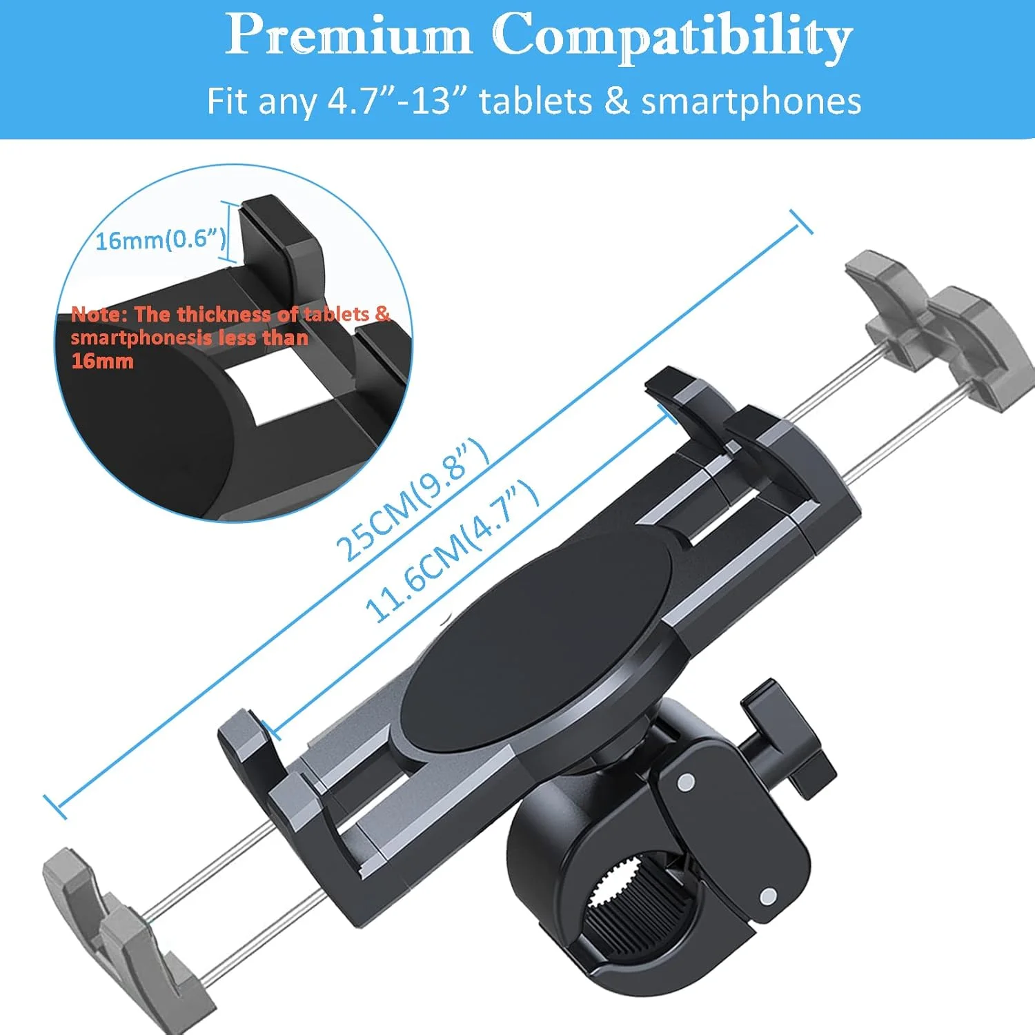 پایه نگهدارنده تبلت، پایه تبلت برای دوچرخه ثابت باشگاه، تردمیل، دوچرخه اسپینینگ، پایه گیره فرمان برای دوچرخه ثابت، کالسکه، سازگار با آیپد پرو، مینی، ایر، آیفون 4.7 تا 13 اینچی پایه نگهدارنده تبلت، پایه تبلت برای دوچرخه ثابت باشگاه، تردمیل، دوچرخه اسپینینگ، پایه گیره فرمان برای دوچرخه ثابت، کالسکه، سازگار با آیپد پرو، مینی، ایر، آیفون 4.7 تا 13 اینچی