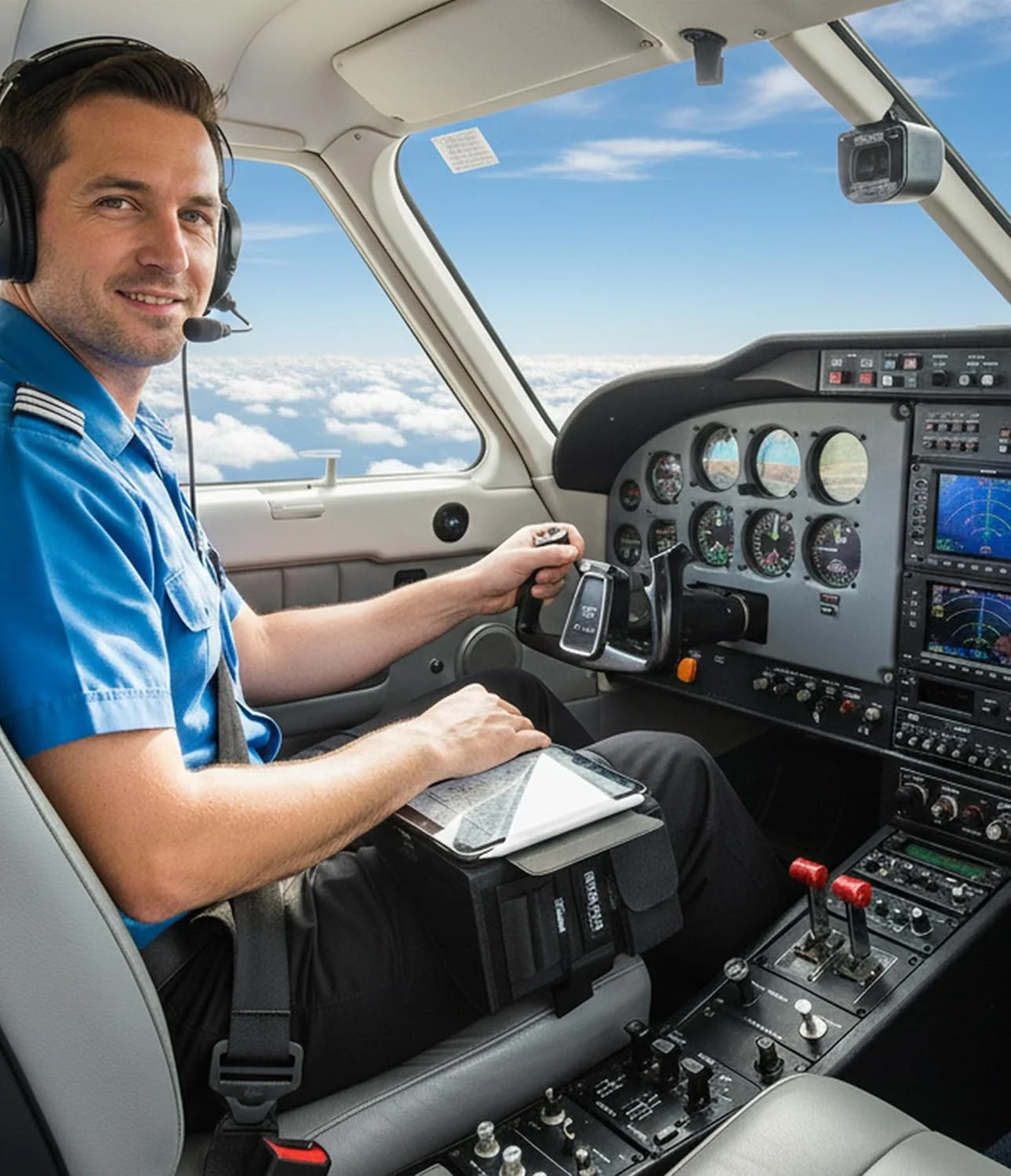 پایه زانویی تبلت خلبانی 3 در 1 با تخته شاسی آلومینیومی ارتقا یافته. سازگار با آیپد مینی 6 پایه زانویی تبلت خلبانی 3 در 1 با تخته شاسی آلومینیومی ارتقا یافته. سازگار با آیپد مینی 6