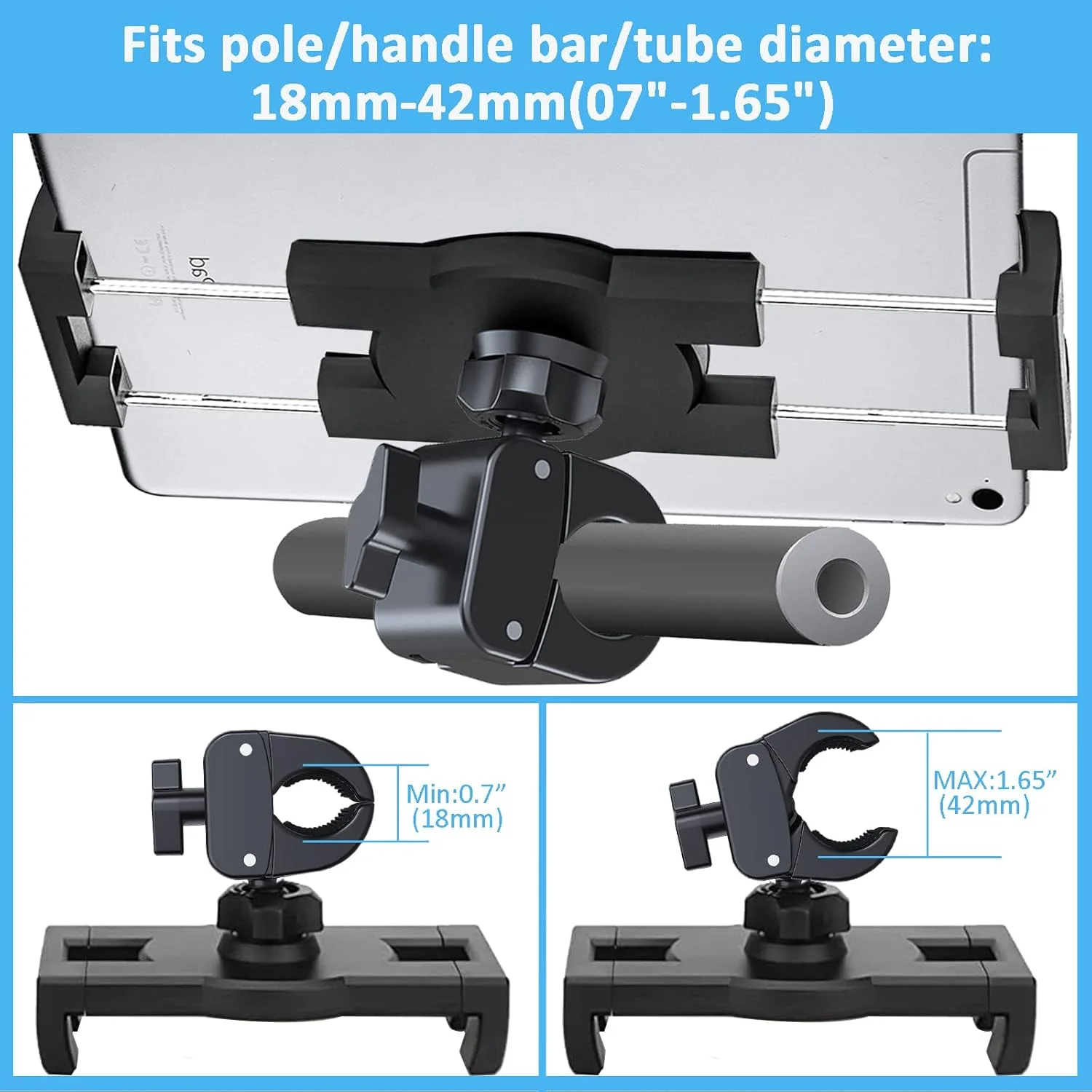 پایه نگهدارنده تبلت، پایه تبلت برای دوچرخه ثابت باشگاه، تردمیل، دوچرخه اسپینینگ، پایه گیره فرمان برای دوچرخه ثابت، کالسکه، سازگار با آیپد پرو، مینی، ایر، آیفون 4.7 تا 13 اینچی پایه نگهدارنده تبلت، پایه تبلت برای دوچرخه ثابت باشگاه، تردمیل، دوچرخه اسپینینگ، پایه گیره فرمان برای دوچرخه ثابت، کالسکه، سازگار با آیپد پرو، مینی، ایر، آیفون 4.7 تا 13 اینچی