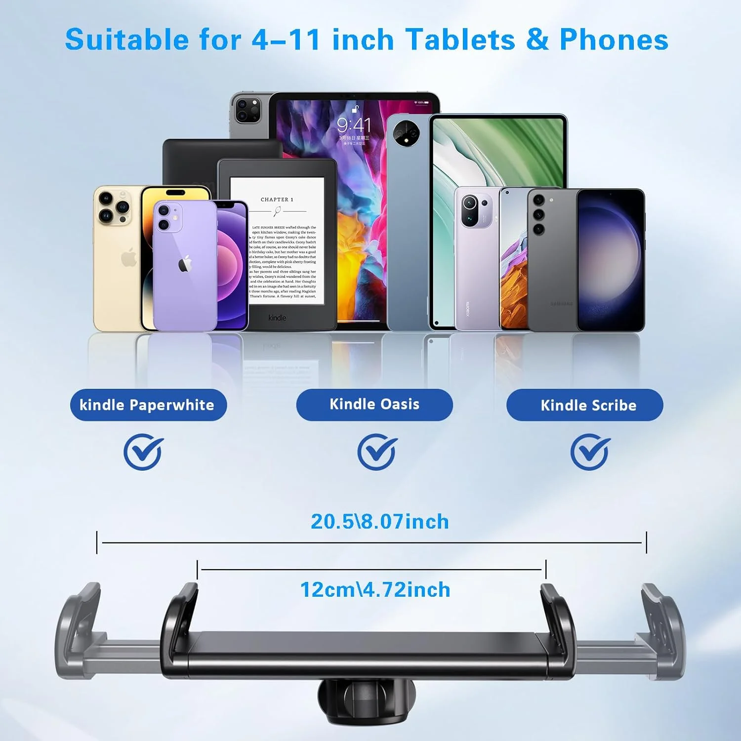 پایه تبلت گردن غازی برای مطالعه کیندل در تخت با ریموت ورق زن، پایه بازوی تنبل رومیزی کنار تخت بدون نیاز به دست برای لوازم جانبی کیندل، هدیه برای کتابخوان ها پایه تبلت گردن غازی برای مطالعه کیندل در تخت با ریموت ورق زن، پایه بازوی تنبل رومیزی کنار تخت بدون نیاز به دست برای لوازم جانبی کیندل، هدیه برای کتابخوان ها