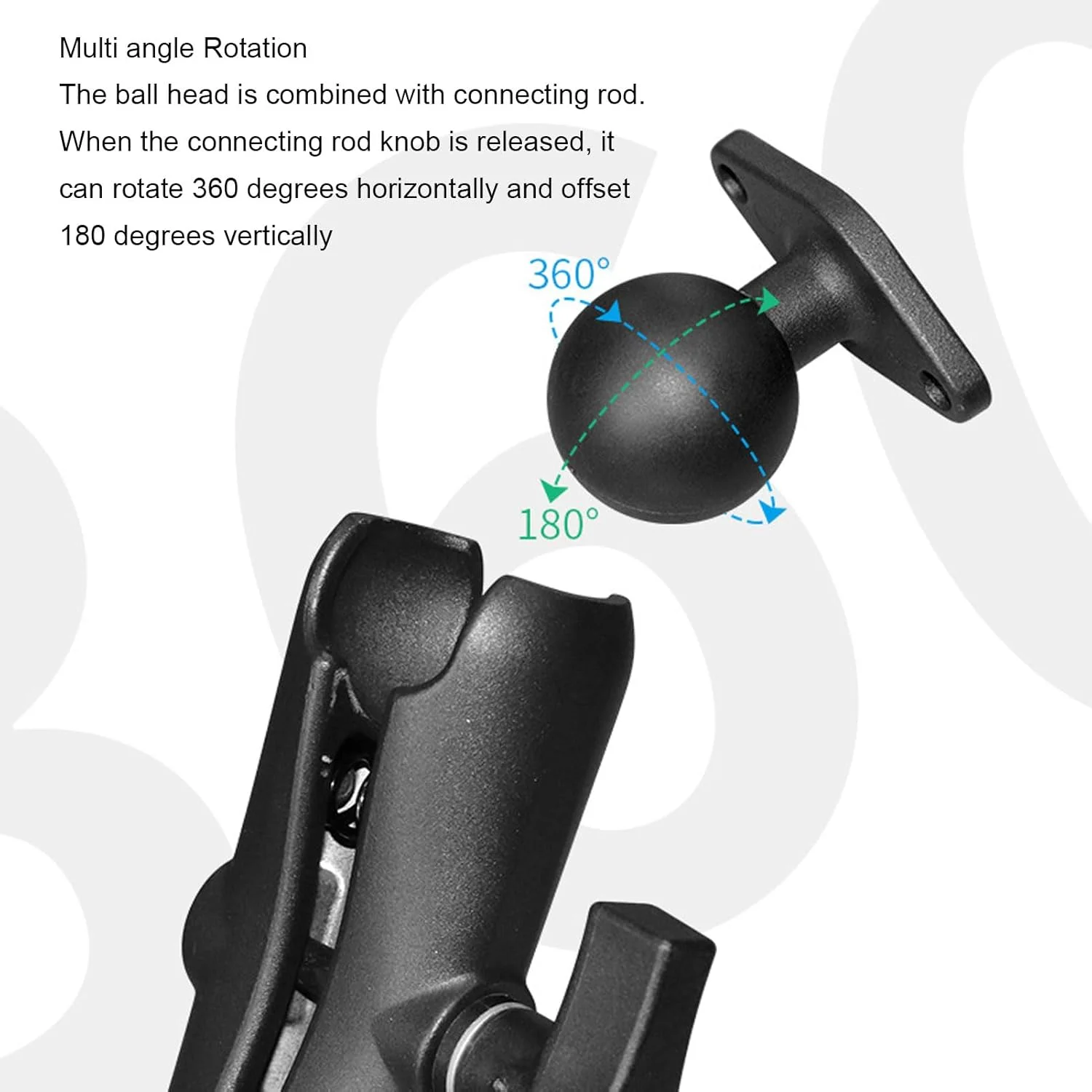 پایه توپی 1.5 اینچی Jiawu با صفحه، پایه توپی نصب دستگاه الکترونیکی جهانی برای نصب رم، همراه با صفحه پایه توپی 1.5 اینچی Jiawu با صفحه، پایه توپی نصب دستگاه الکترونیکی جهانی برای نصب رم، همراه با صفحه