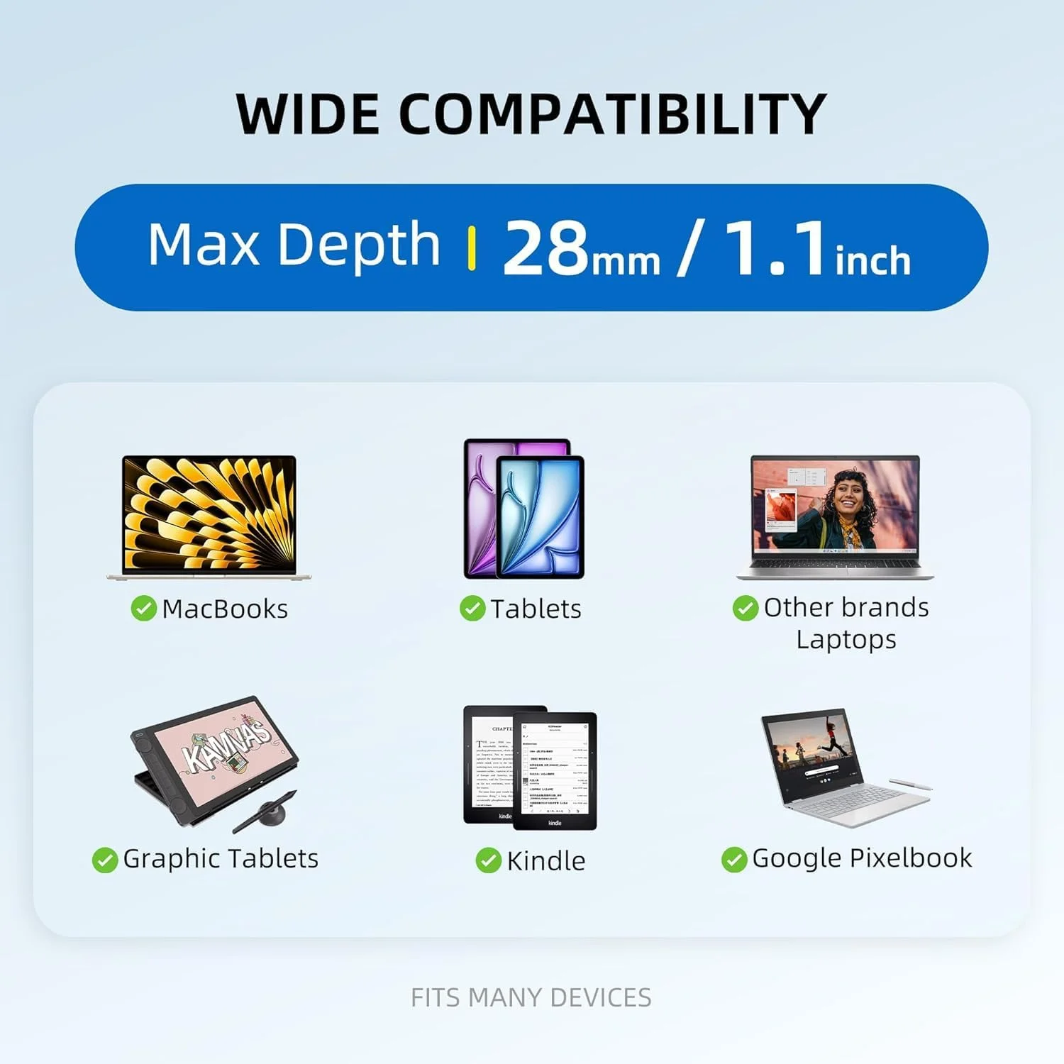 نگهدارنده دیواری و زیر میزی لپ تاپ جی‌جی‌اندسی، ضخامت ۲۶ میلی‌متر، پدهای ضد خش، مناسب برای مک‌بوک، سرفیس، کیبورد، تبلت، سوییچ و غیره