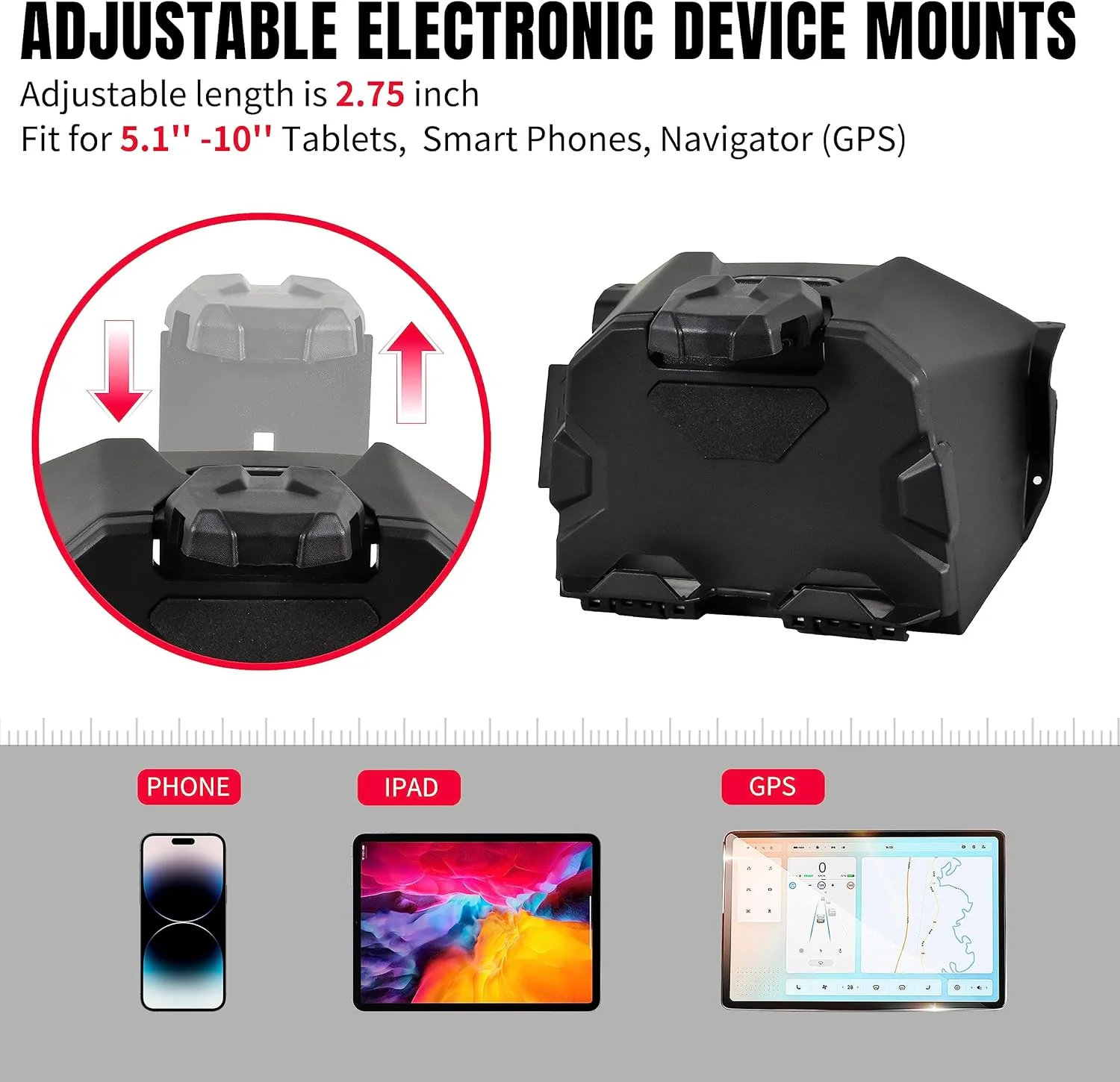 نگهدارنده تبلت و تلفن همراه برای پایونیر 1000 مدل 22-24، پایه نگهدارنده دستگاه الکترونیکی با جعبه ابزار برای لوازم جانبی هوندا پایونیر 1000 مدل 2022-2024