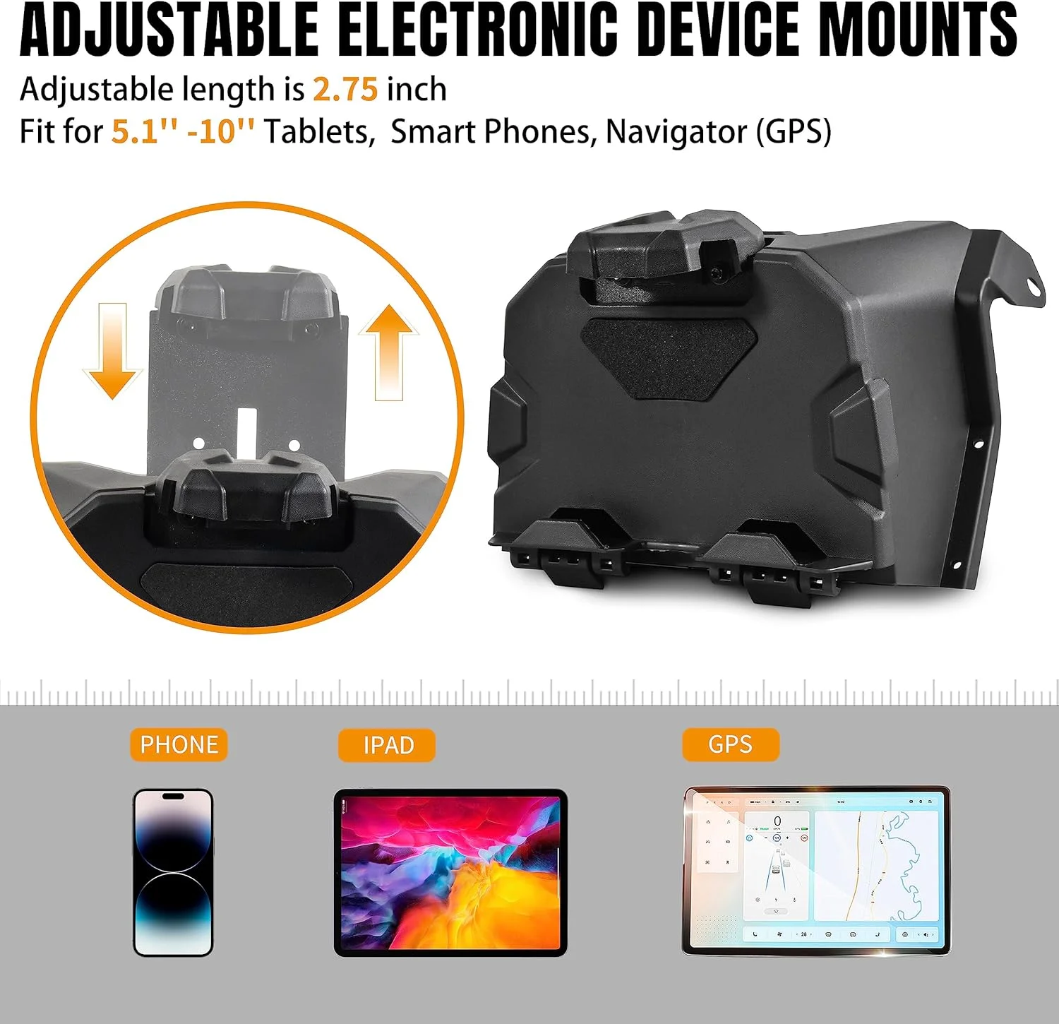 نگهدارنده تبلت و تلفن همراه برای Talon 1000 مدل 22-24، پایه نگهدارنده دستگاه الکترونیکی با جعبه ذخیره سازی برای هوندا Talon 1000 1000X-4 مدل 2022-2024