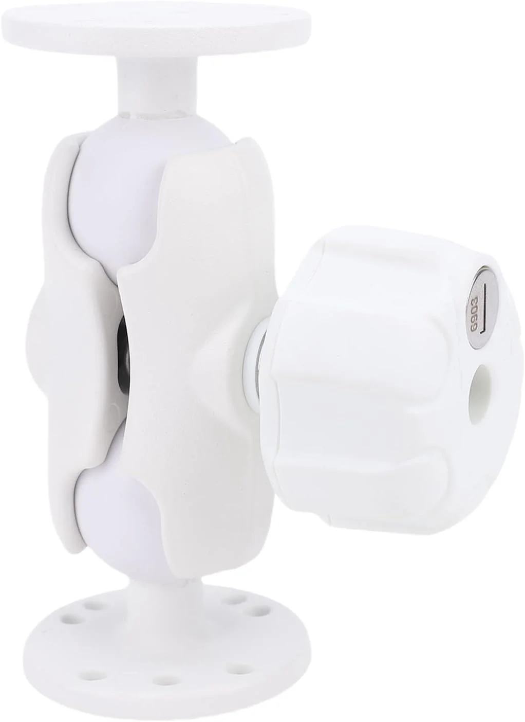 پایه نگهدارنده دقیق دو توپی Jiawu، چرخش ۱۸۰ درجه عمودی و ۳۶۰ درجه افقی، قابل تنظیم برای اسکنرها و تبلت ها، ساخته شده از آلیاژ آلومینیوم دریایی بادوام برای چرخ دستی ها