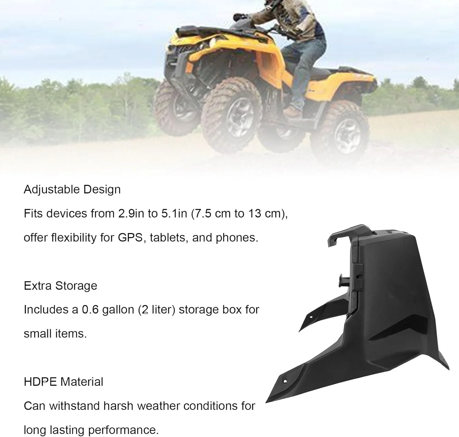 نگهدارنده دستگاه الکترونیکی Jiawu با جعبه ذخیره سازی برای اوتلندر، سینی سازمان دهنده پایه تلفن تبلت GPS موتور سیکلت برای اوتلندر 500 650 800 1000 1000R 450 570 800R L، 715004919 نگهدارنده دستگاه الکترونیکی Jiawu با جعبه ذخیره سازی برای اوتلندر، سینی سازمان دهنده پایه تلفن تبلت GPS موتور سیکلت برای اوتلندر 500 650 800 1000 1000R 450 570 800R L، 715004919